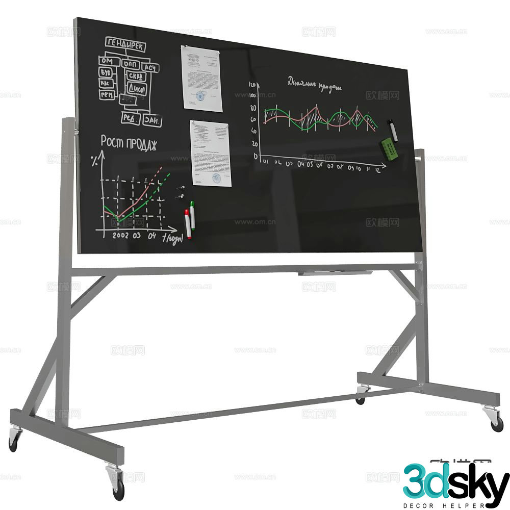 ASKELL mobile blackboard 3d model