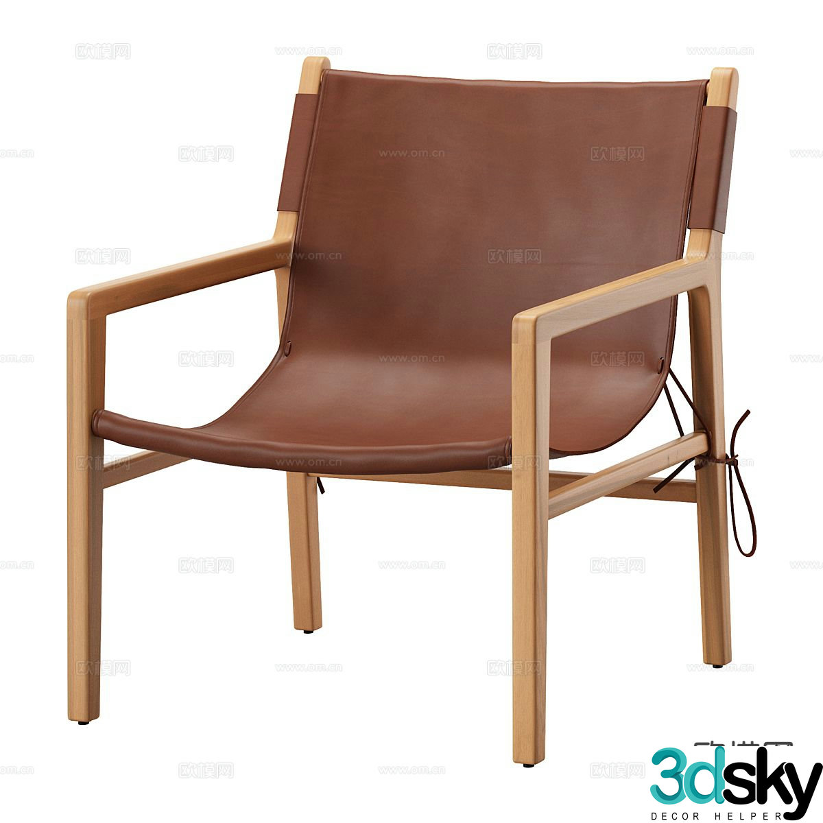 Wabi-sabi chair leisure chair recliner 3d model
