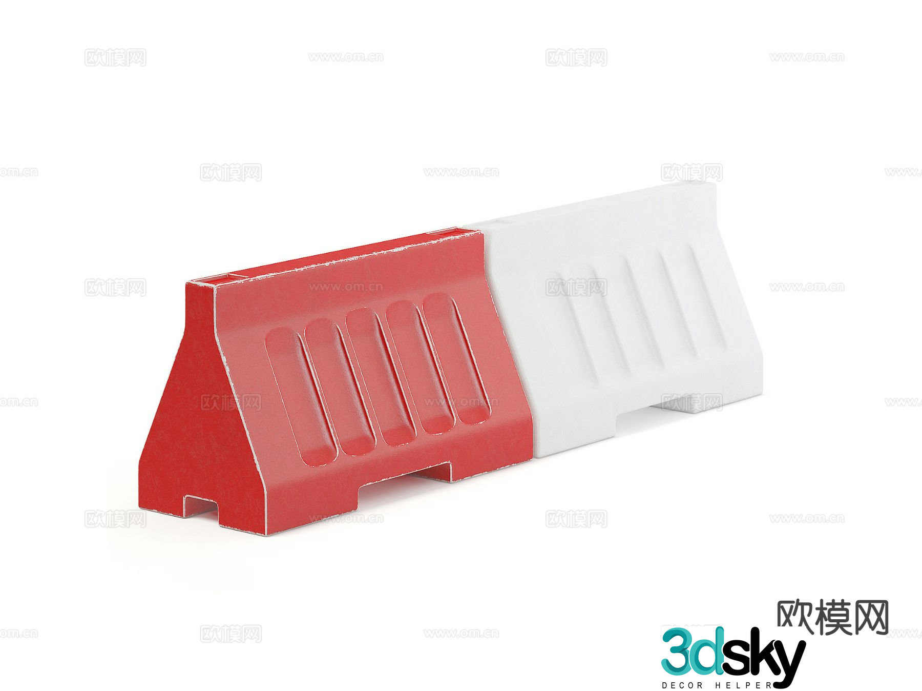 Anti-collision pier, isolation pier, anti-collision barrel, traffic barricade 3D model