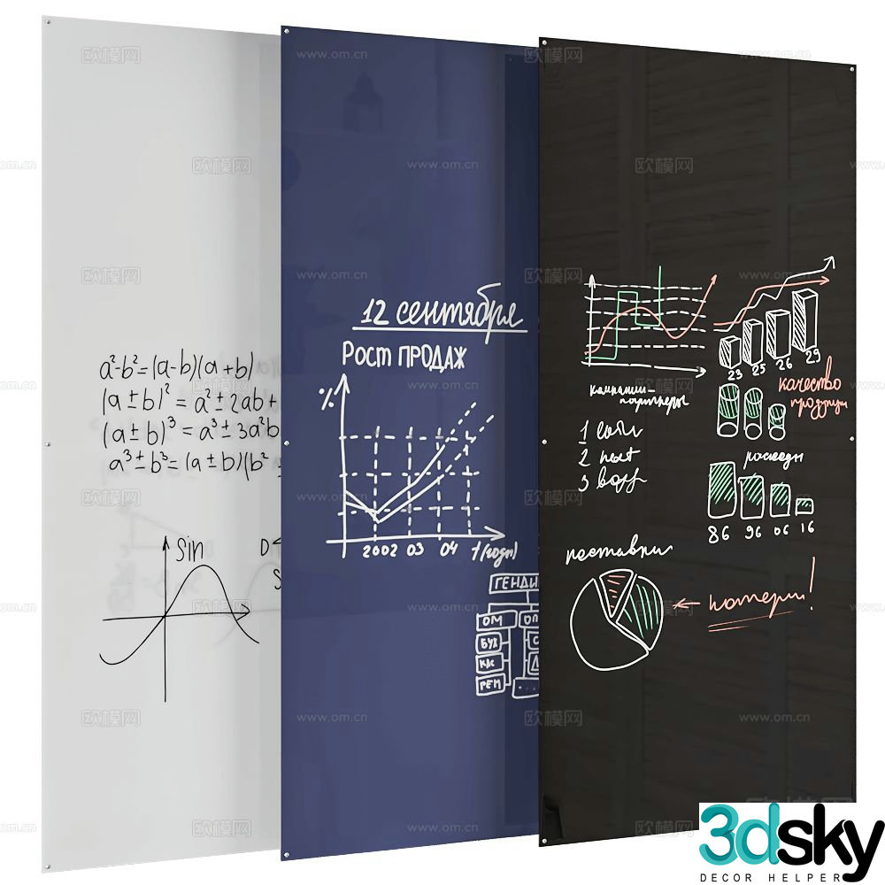 ASKELL blackboard whiteboard 3d model