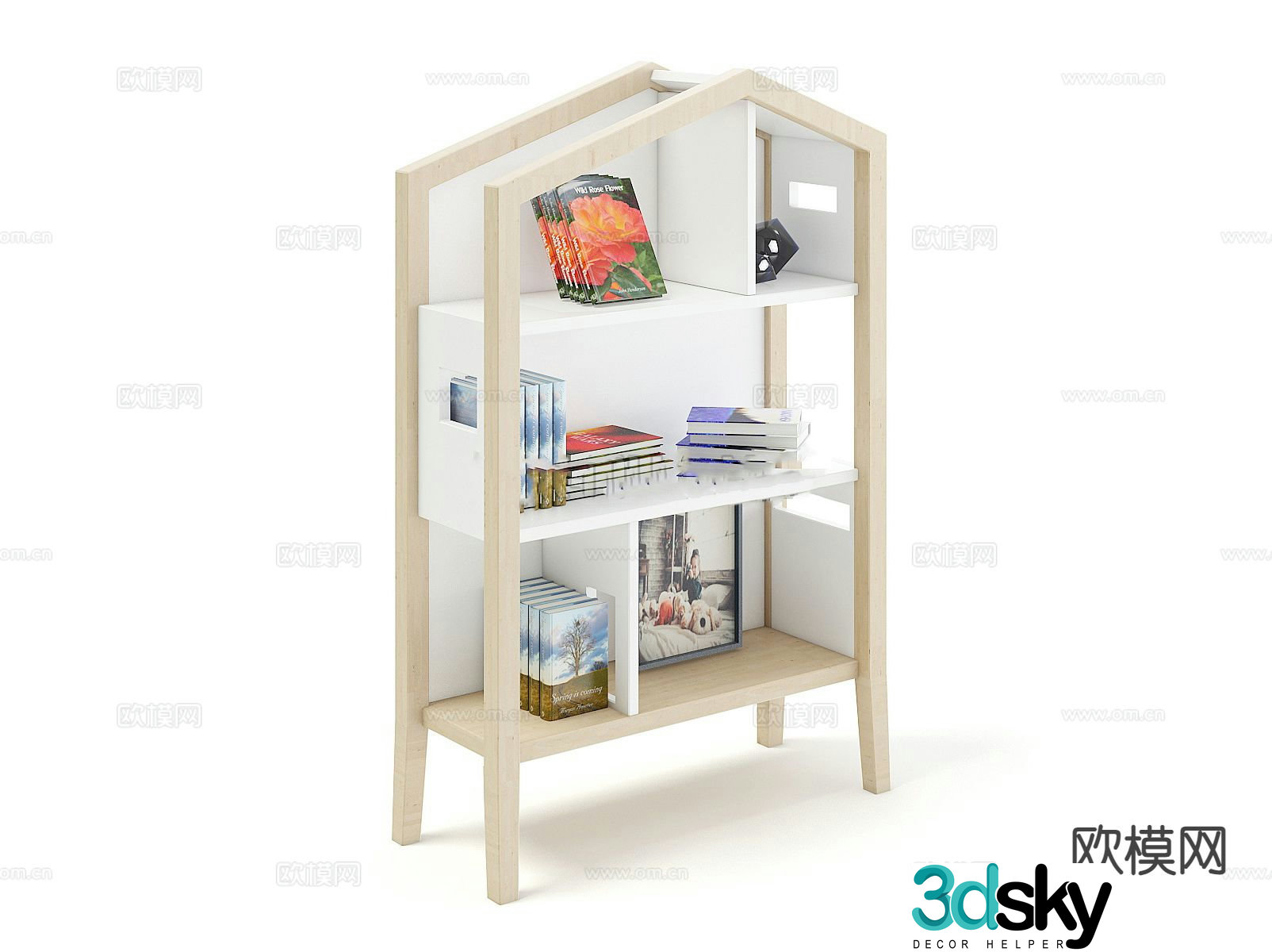 bookcase bookshelf children’s cabinet 3d model