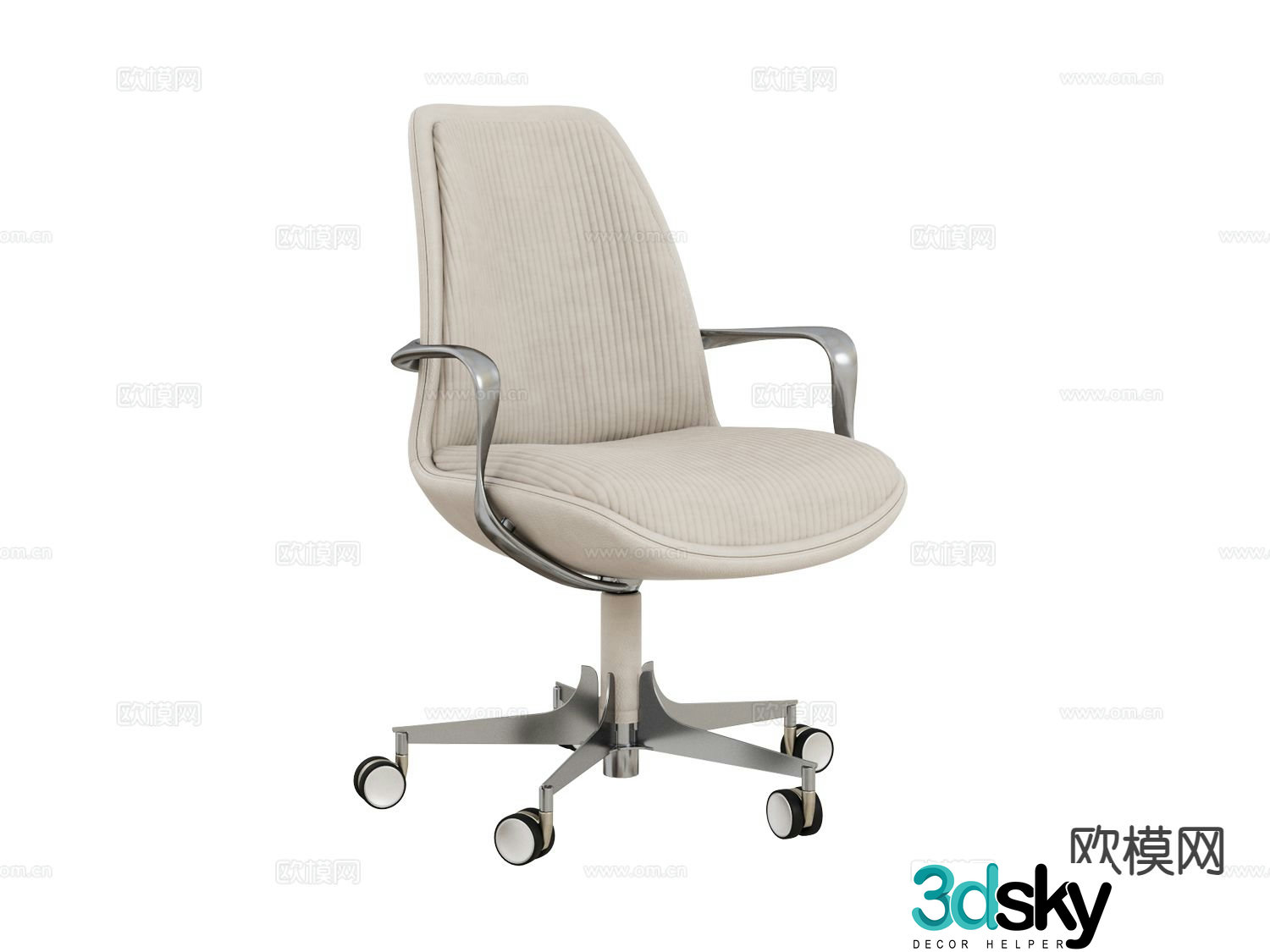 visionnaire light luxury swivel chair staff chair office chair 3d model