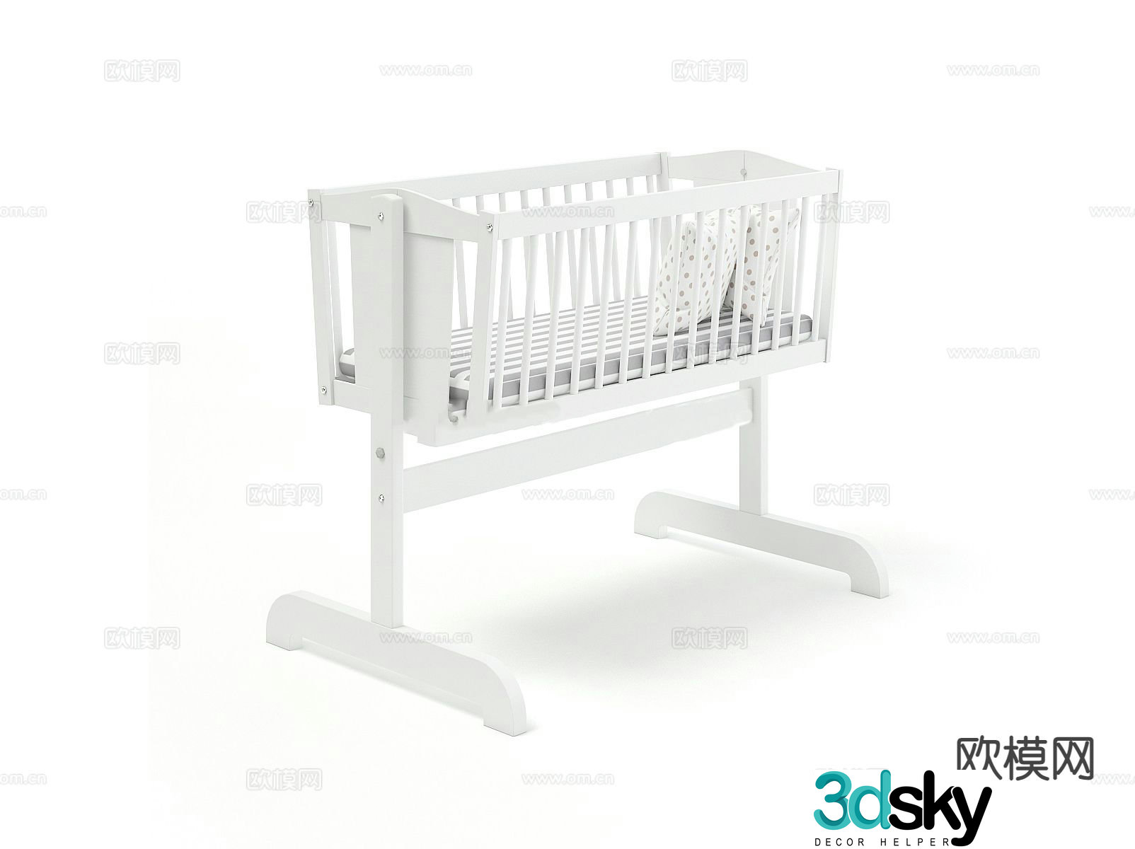 crib children’s bed baby bed 3d model