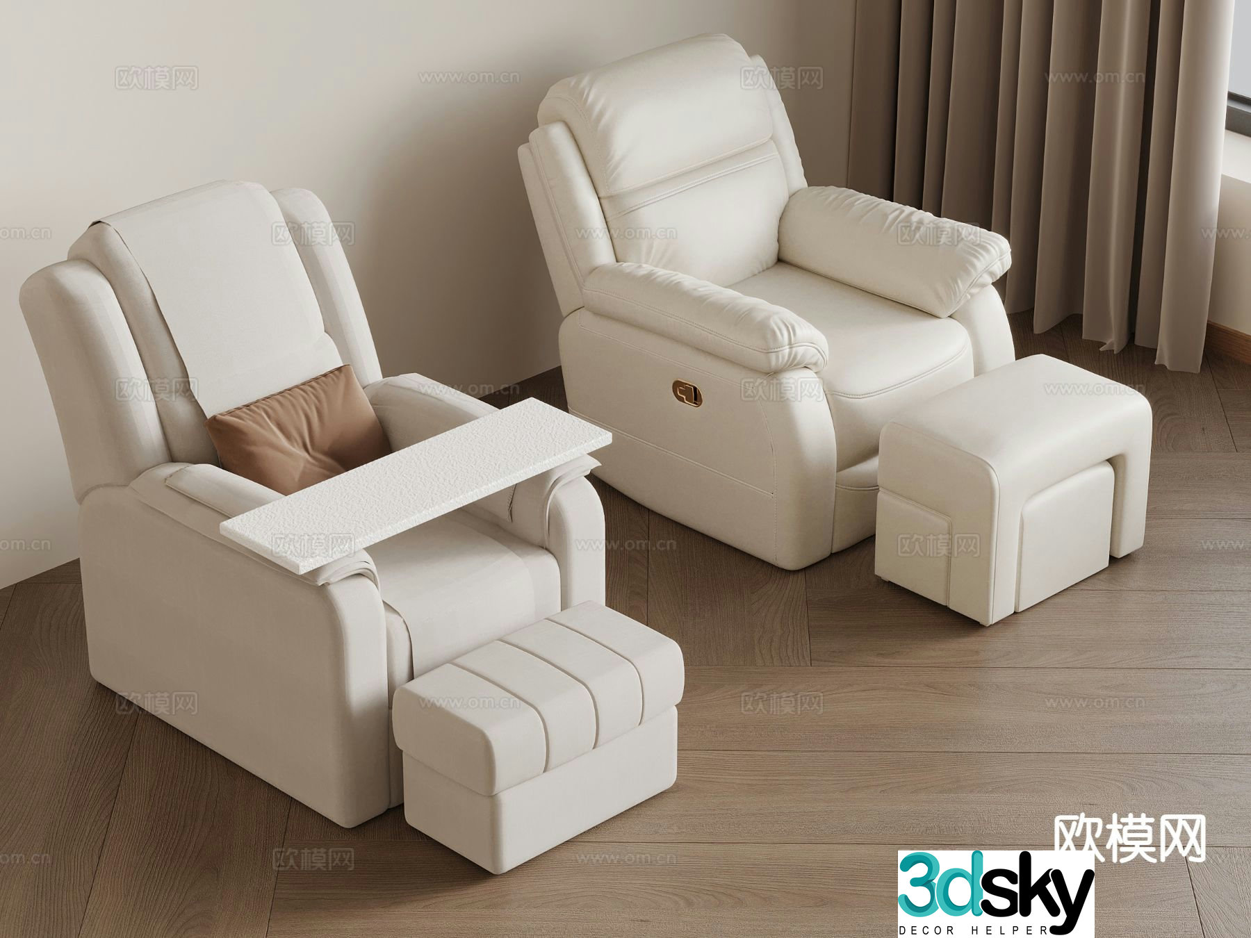Modern massage sofa 3d model