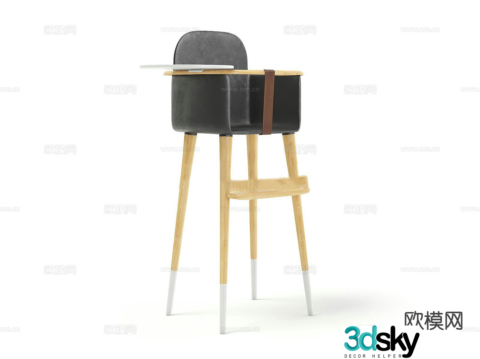 Children’s dining chair baby chair baby chair 3d model