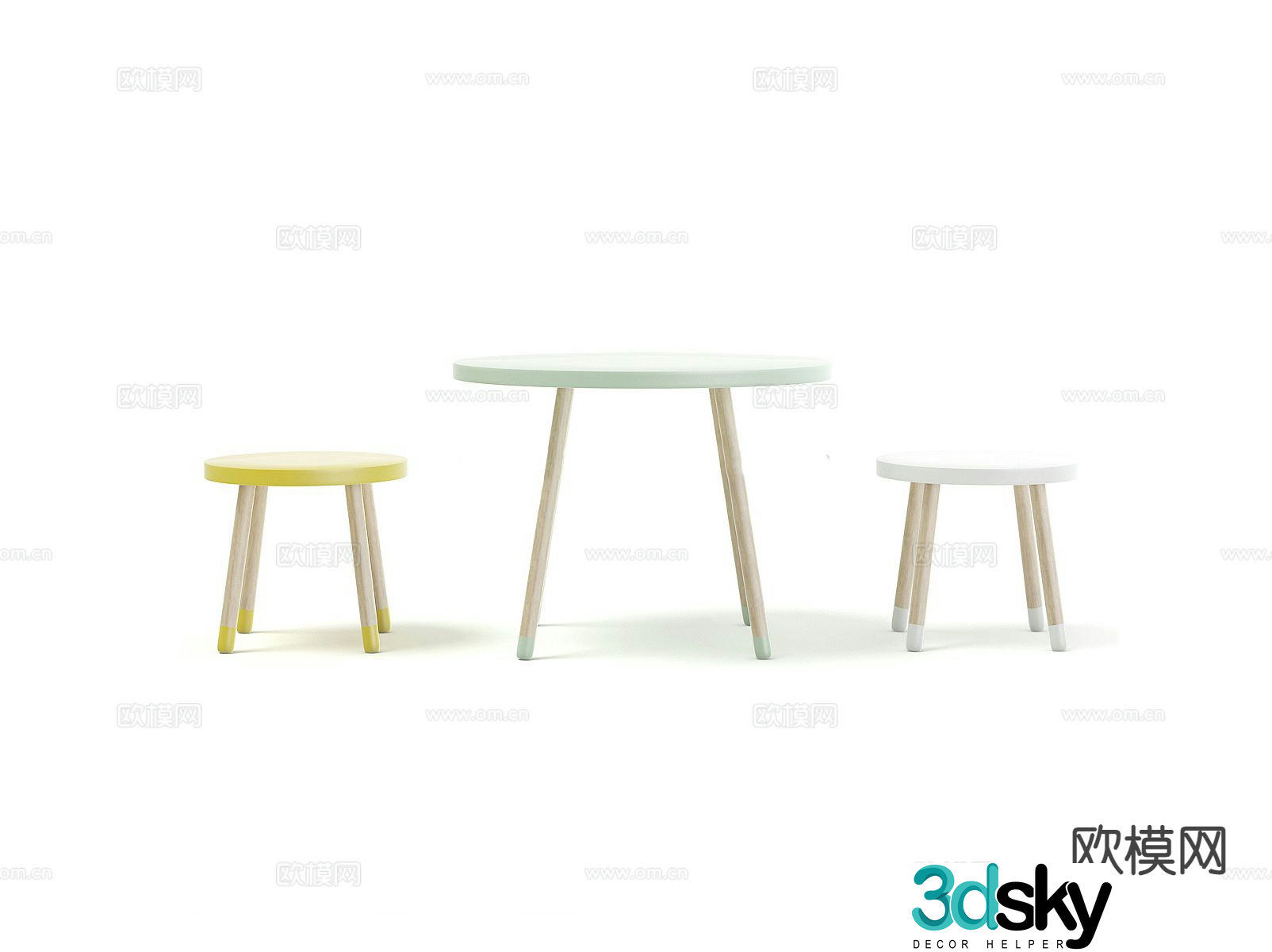 Children’s tables and chairs children’s furniture 3d model