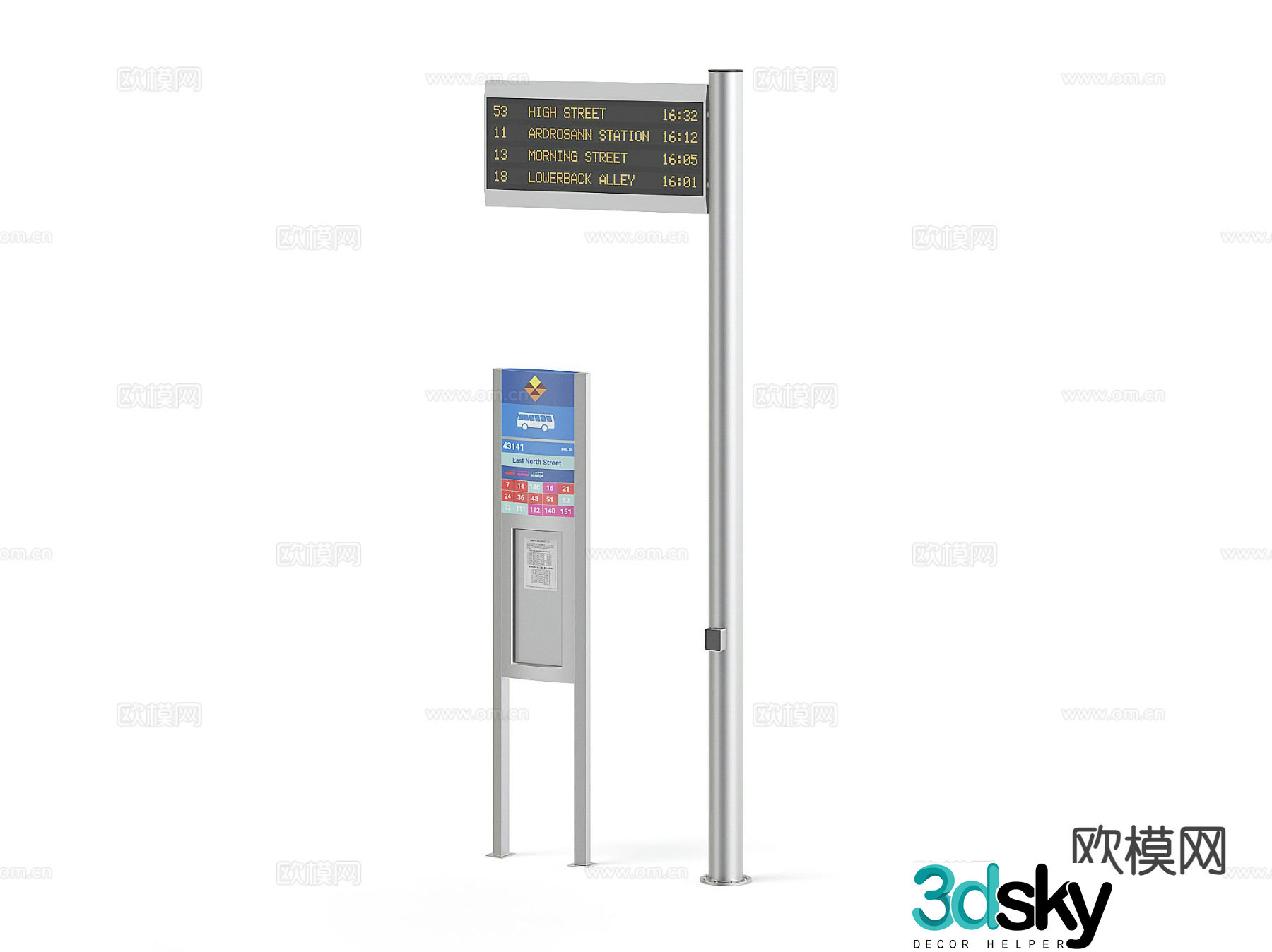 billboard sign guide 3d model
