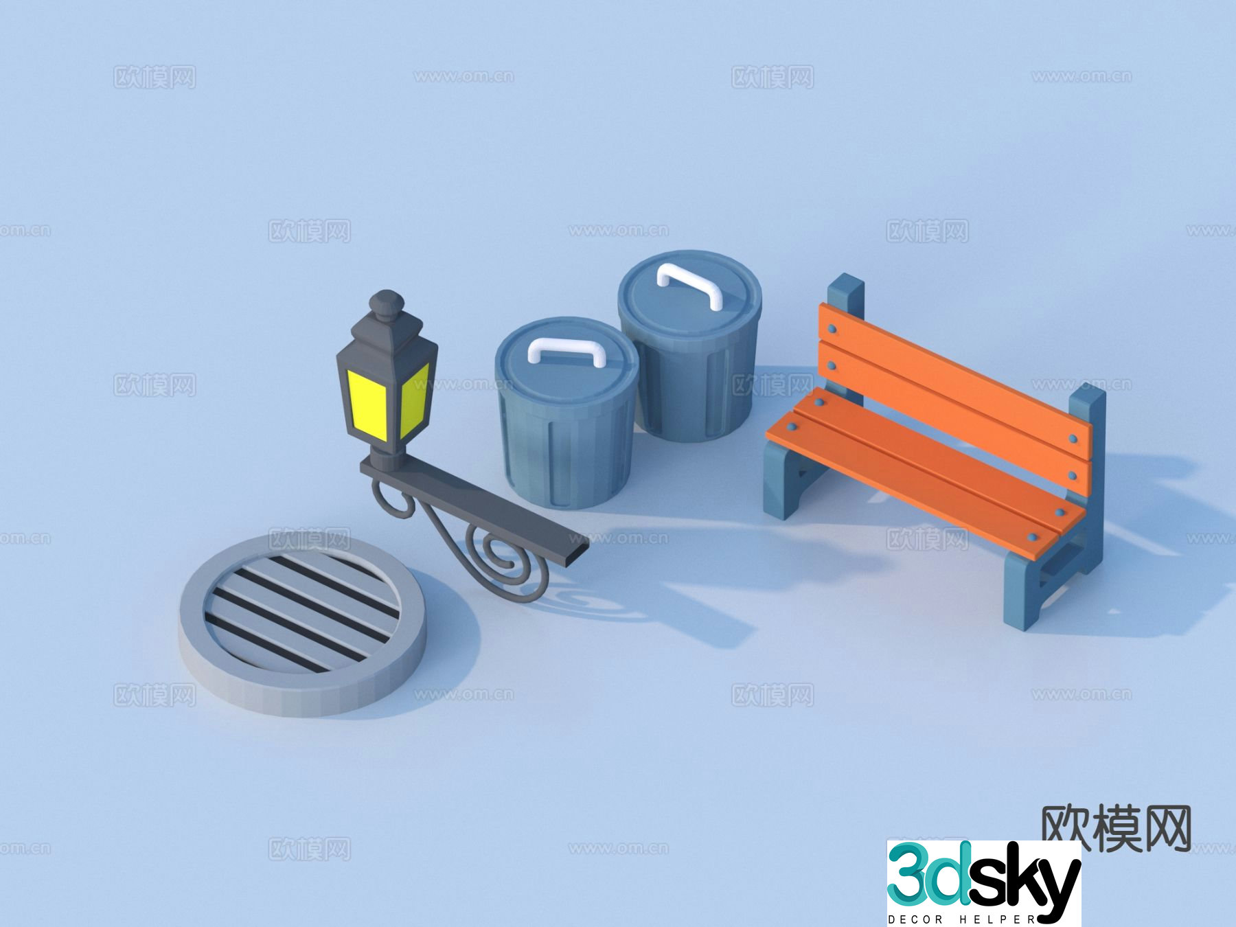 Cartoon toys building block toys 3d model