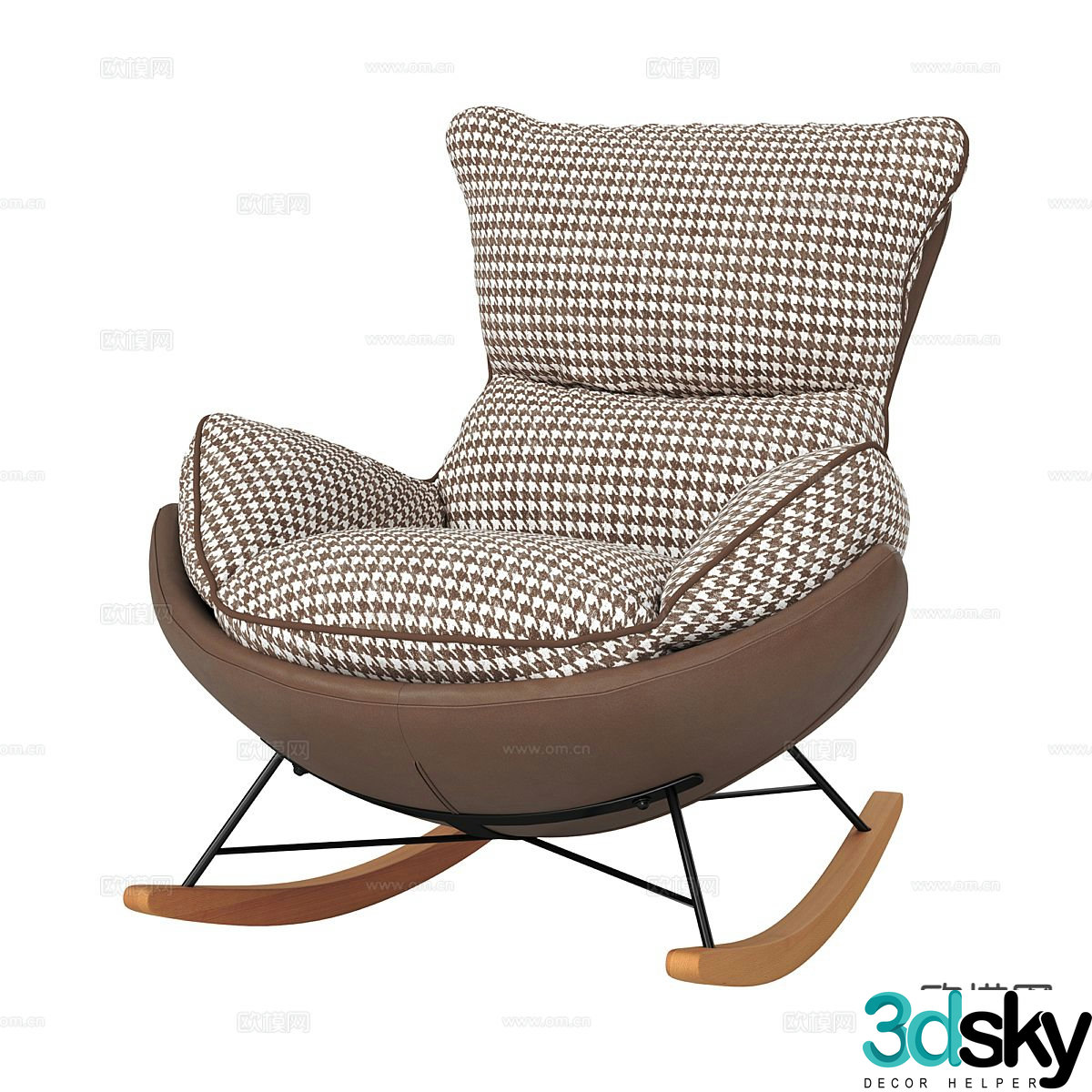 leisure chair rocking chair recliner 3d model