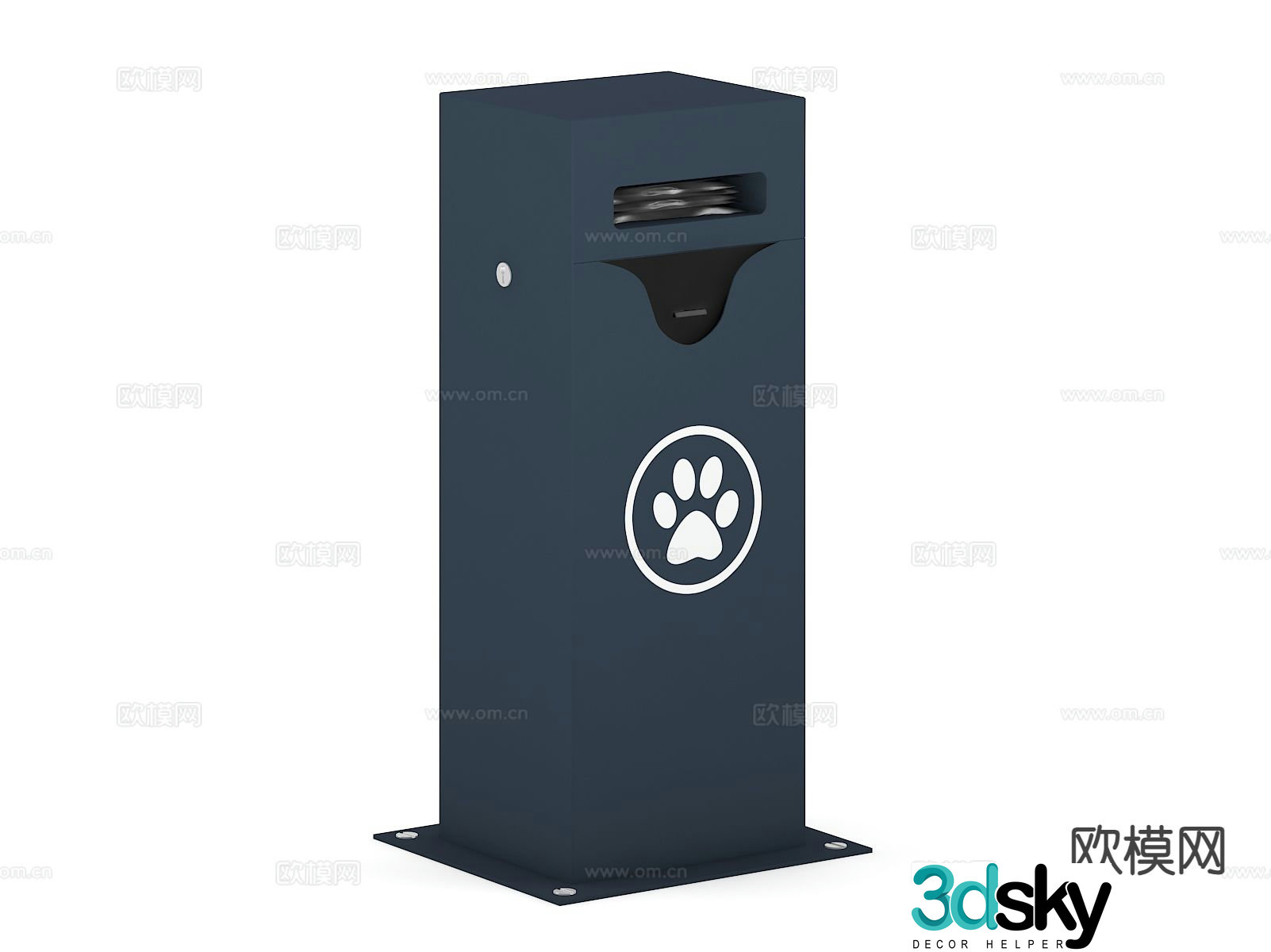 trash can public facilities public trash can 3d model