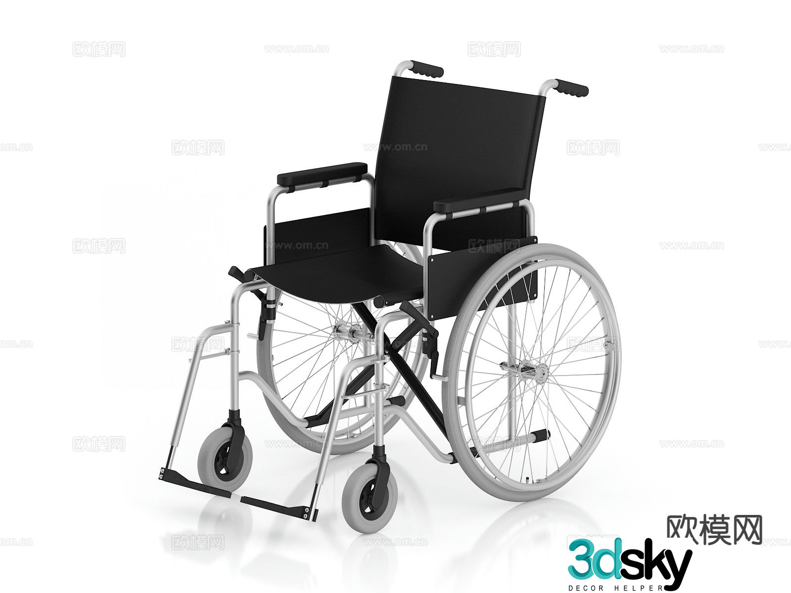 wheelchair medical equipment 3d model