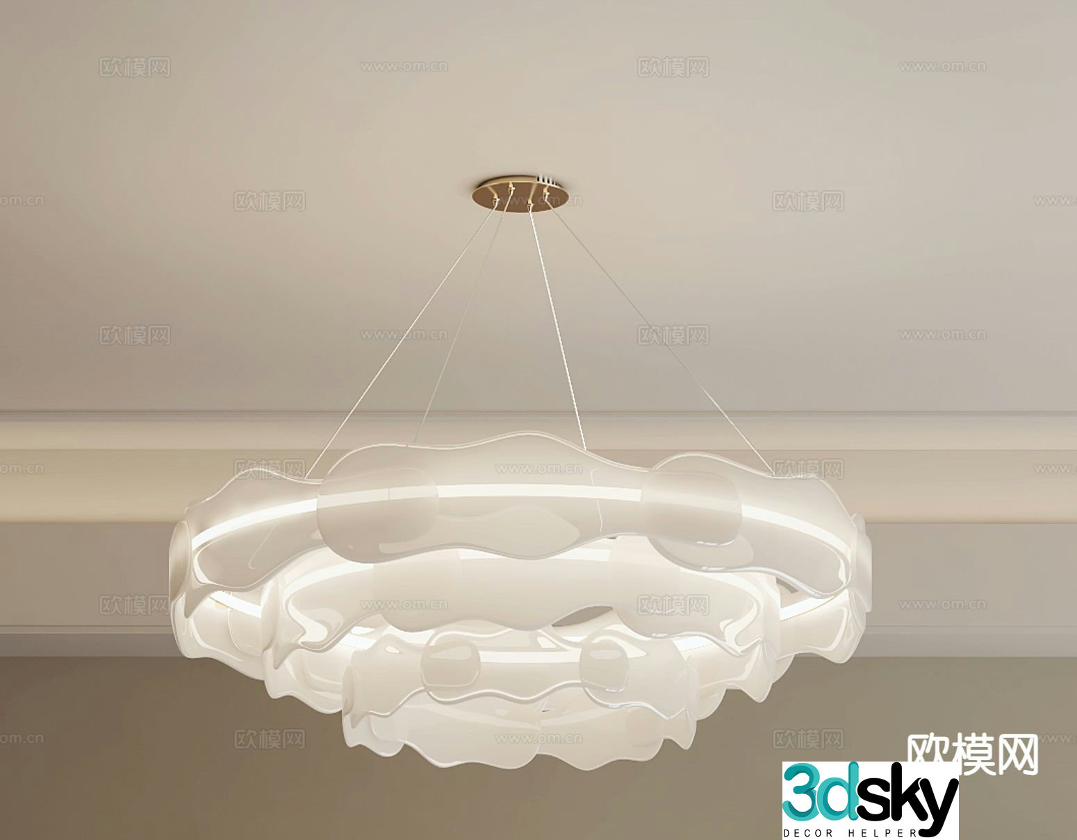 Modern chandelier 3d model