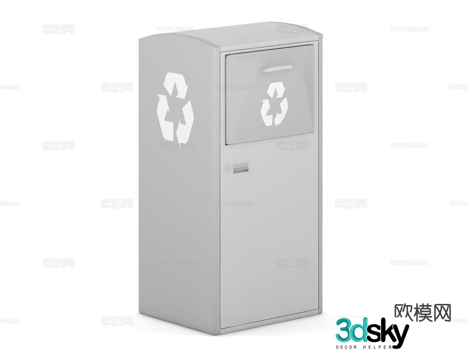 trash can municipal facilities public trash can 3d model