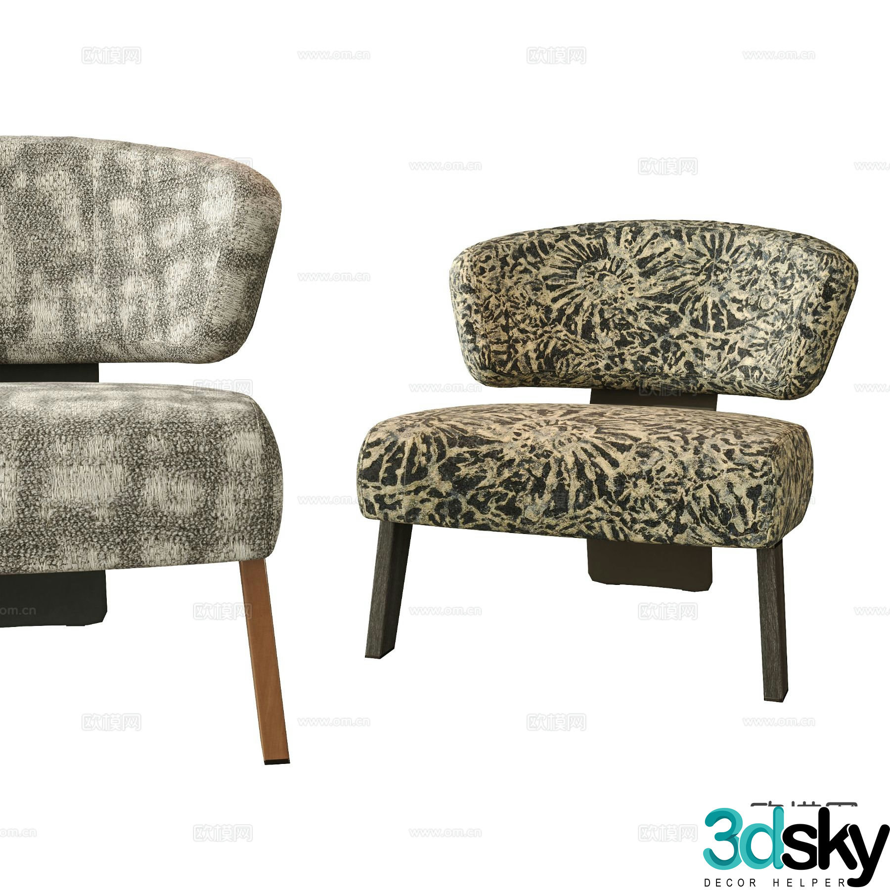 Modern chair leisure chair sofa chair 3d model