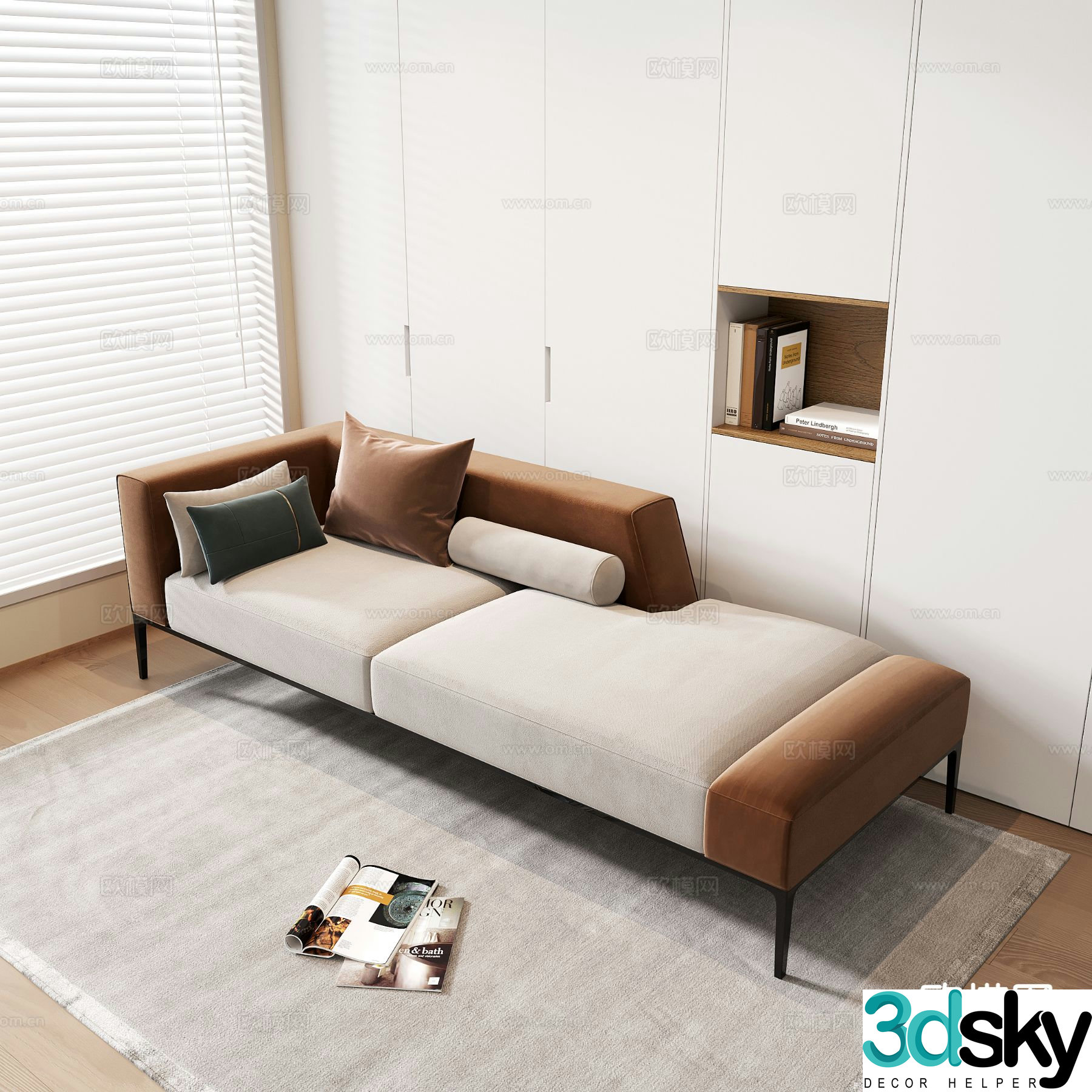 Modern chaise longue chaise longue 3D model
