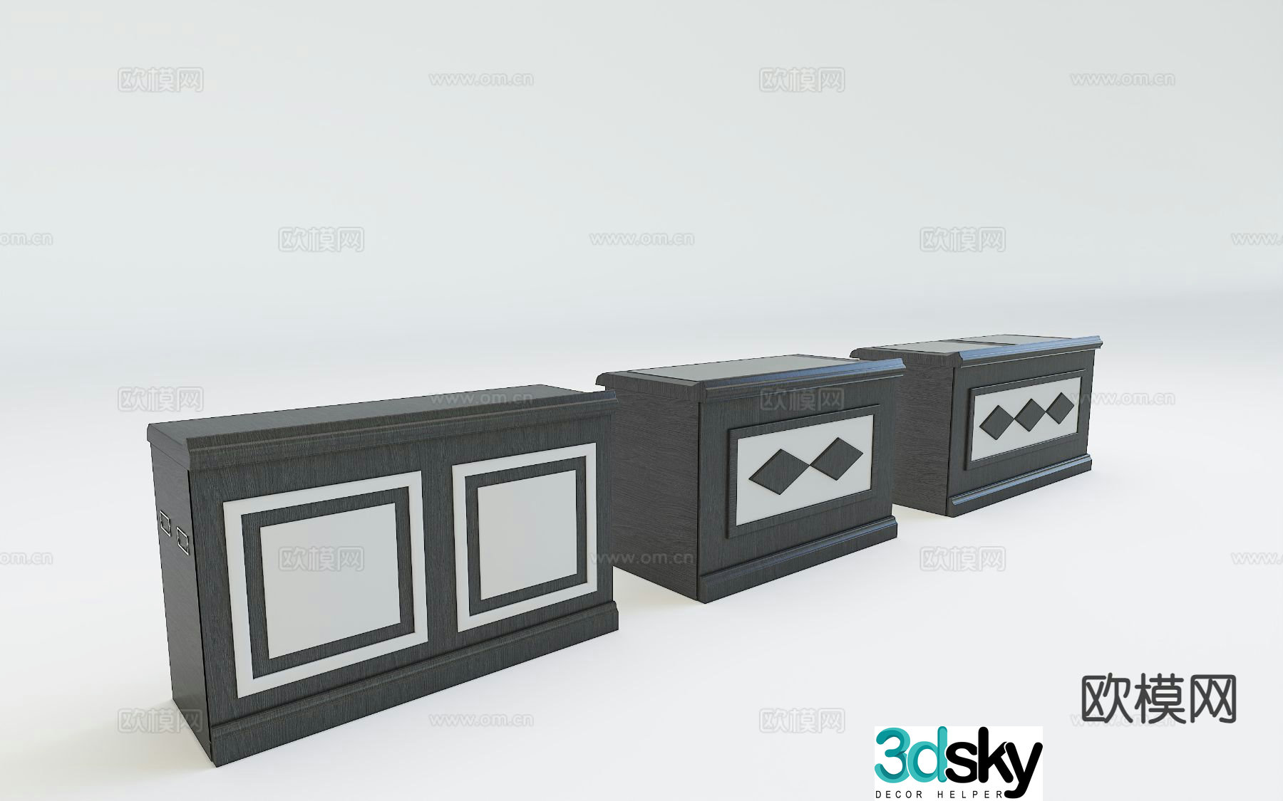 modern conference table conference table bar table 3d model