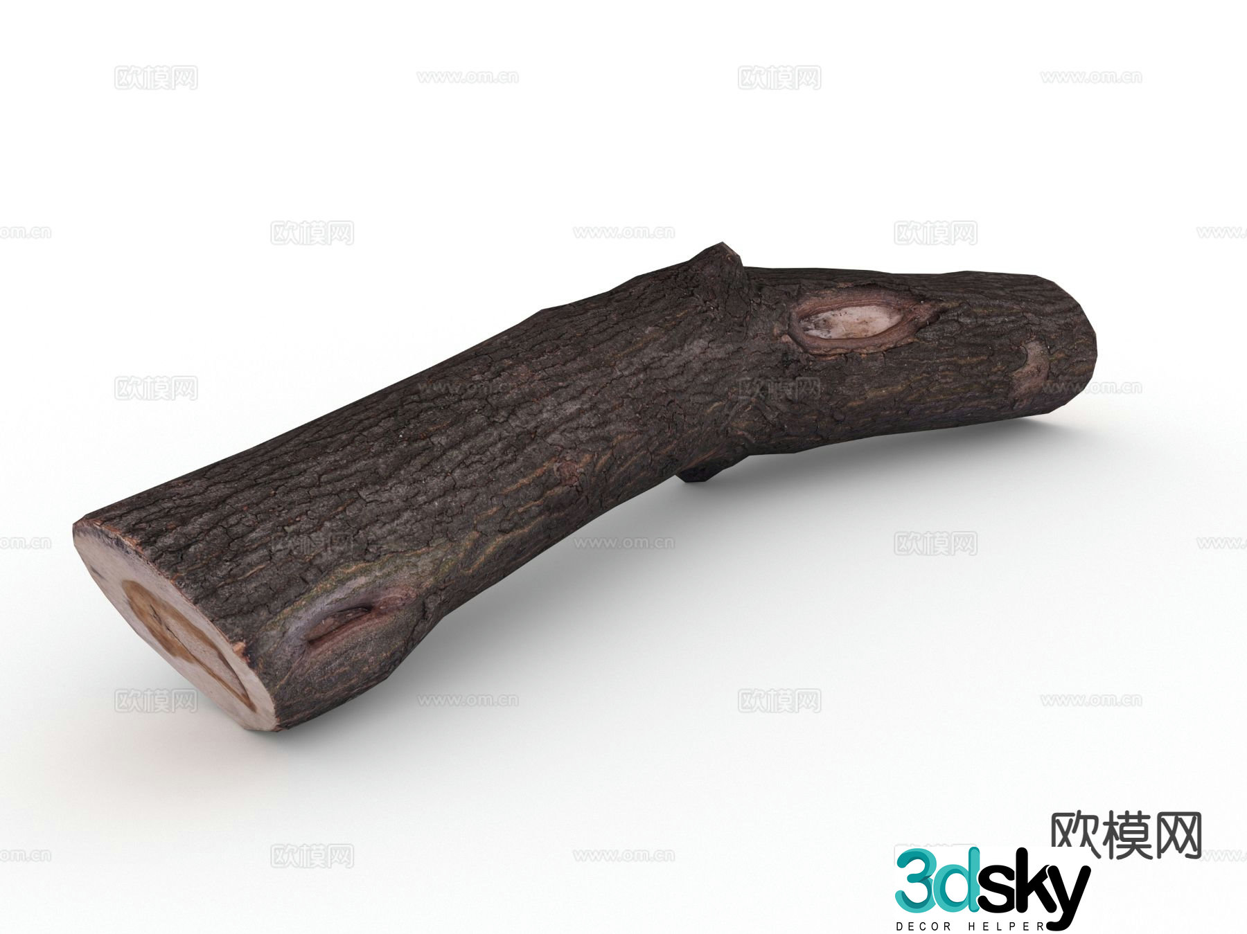 wood firewood firewood stump tree trunk 3d model