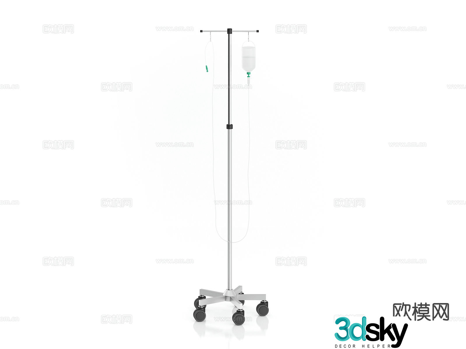 Infusion stand medical equipment 3d model