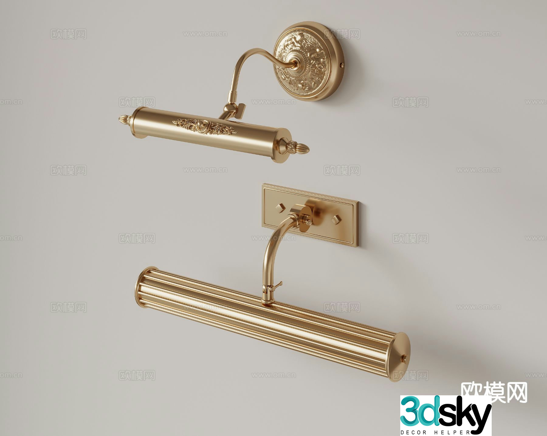 French wall light 3d model