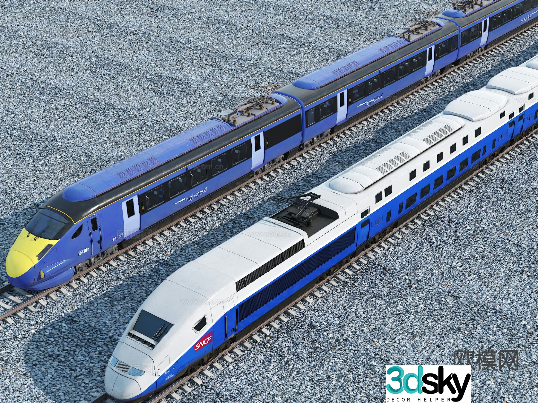 locomotive high speed rail 3d model