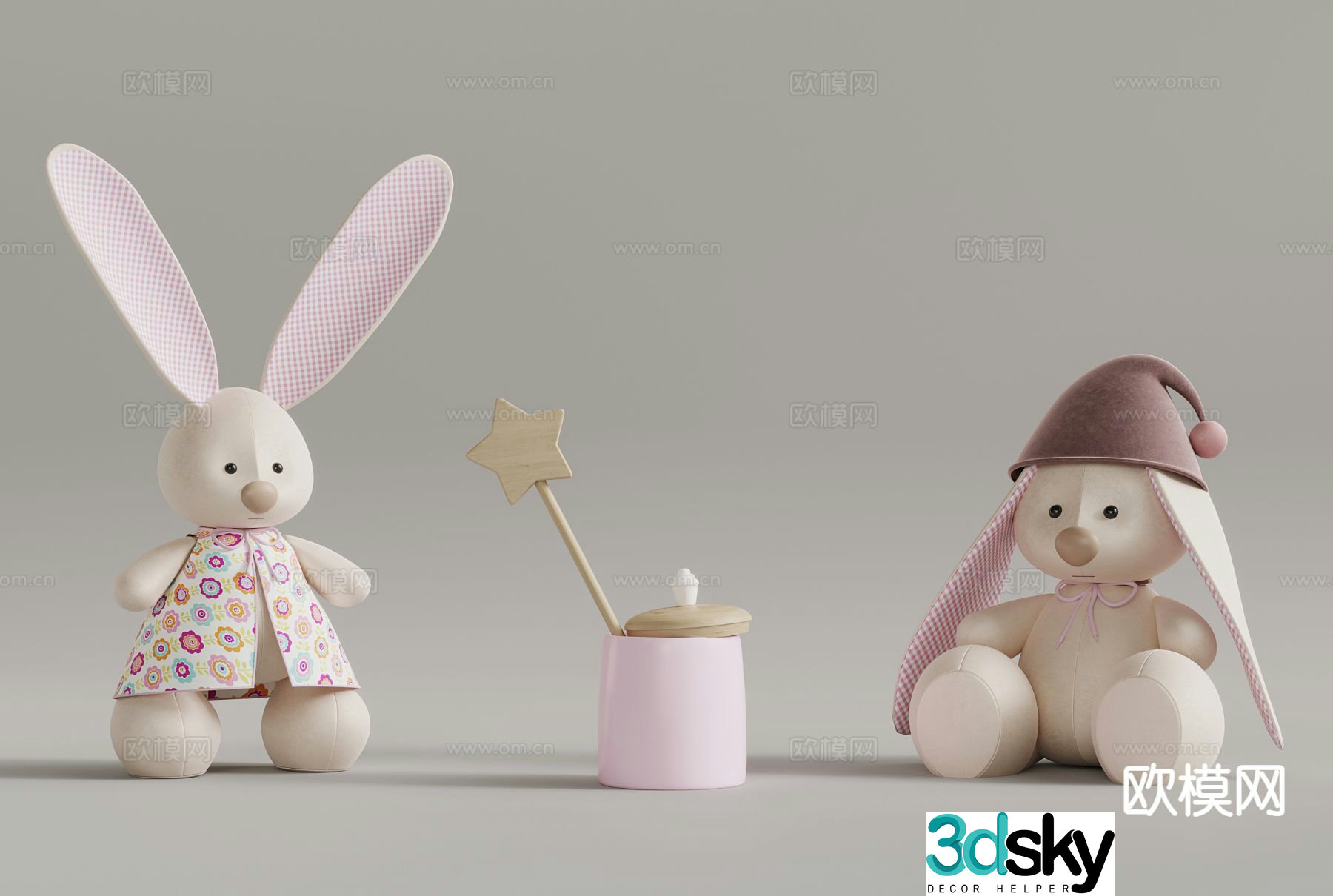 Doll toy rabbit doll 3d model