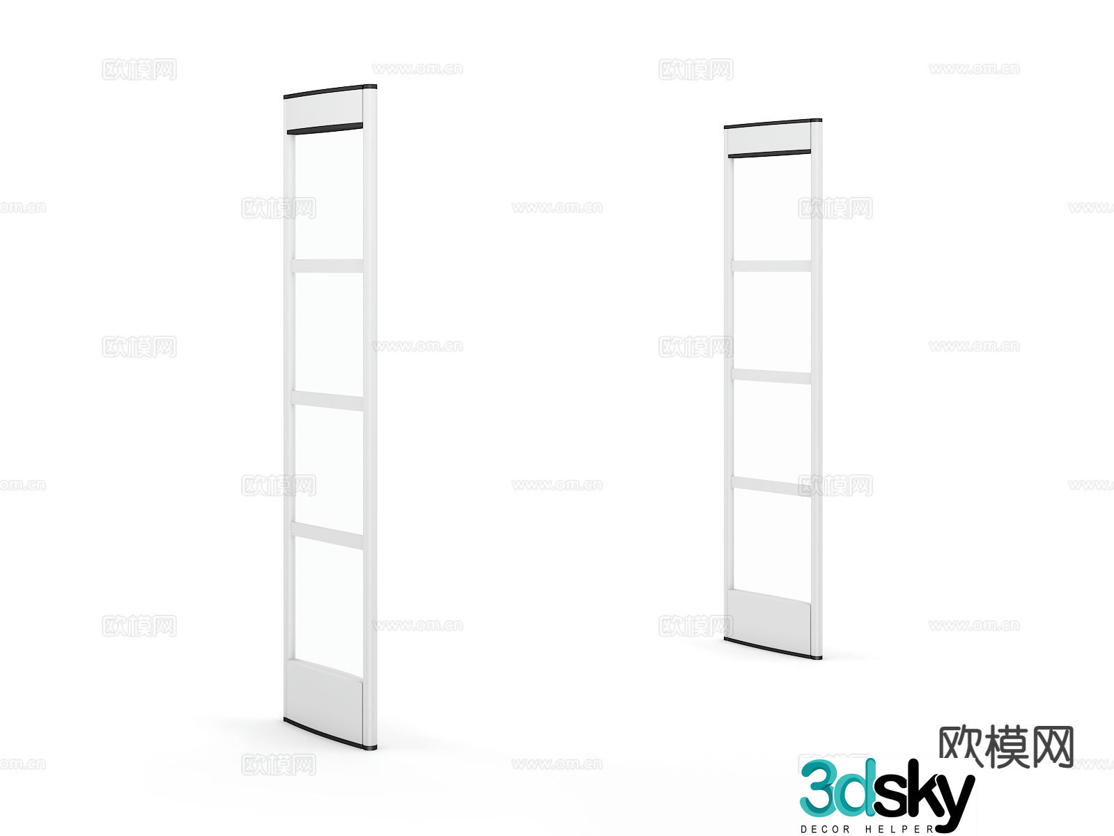 Supermarket access control radio frequency door 3d model