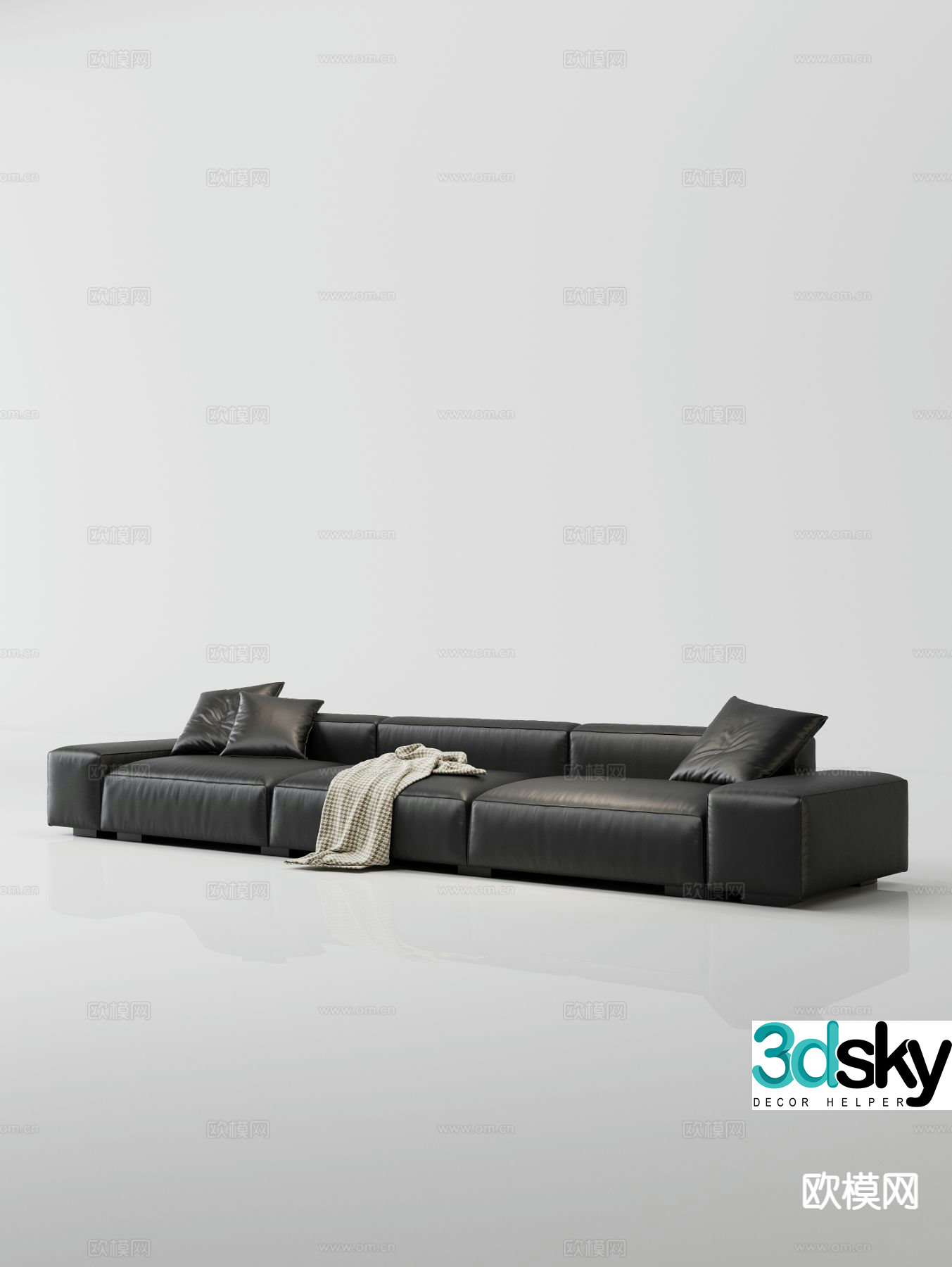 Italian multi-person sofa 3D model