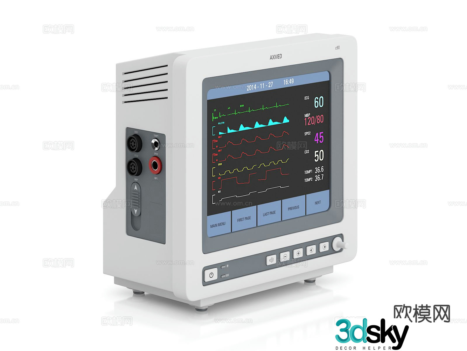 Medical equipment instrument table 3d model