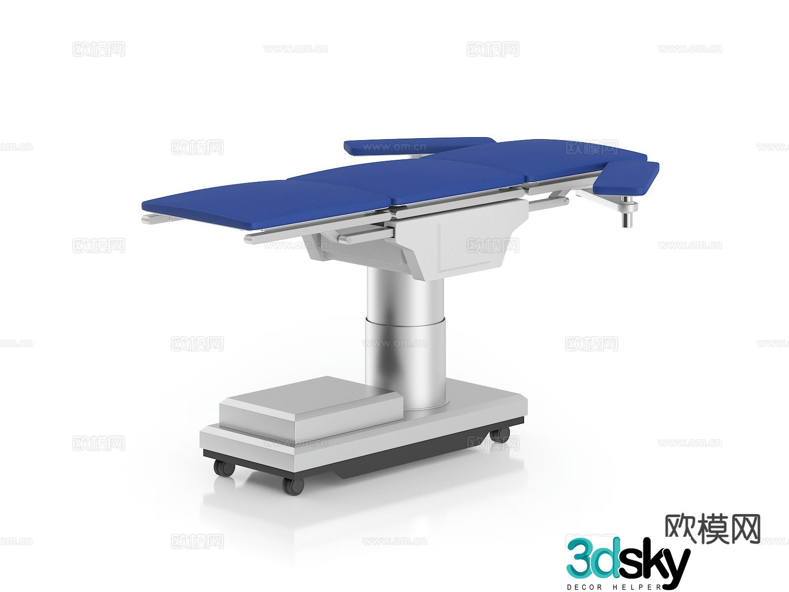 hospital bed medical equipment 3d model