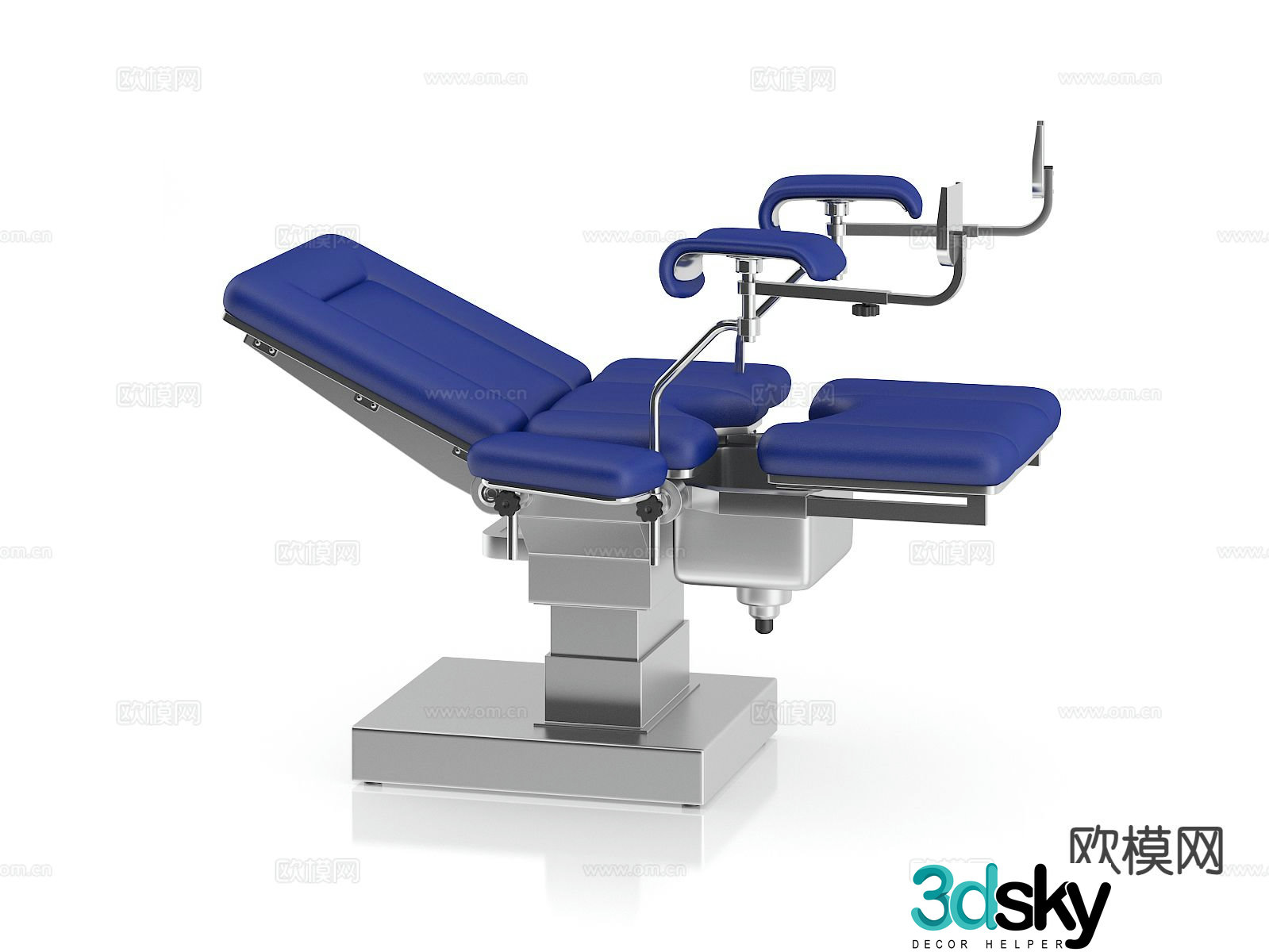 hospital bed medical equipment 3d model