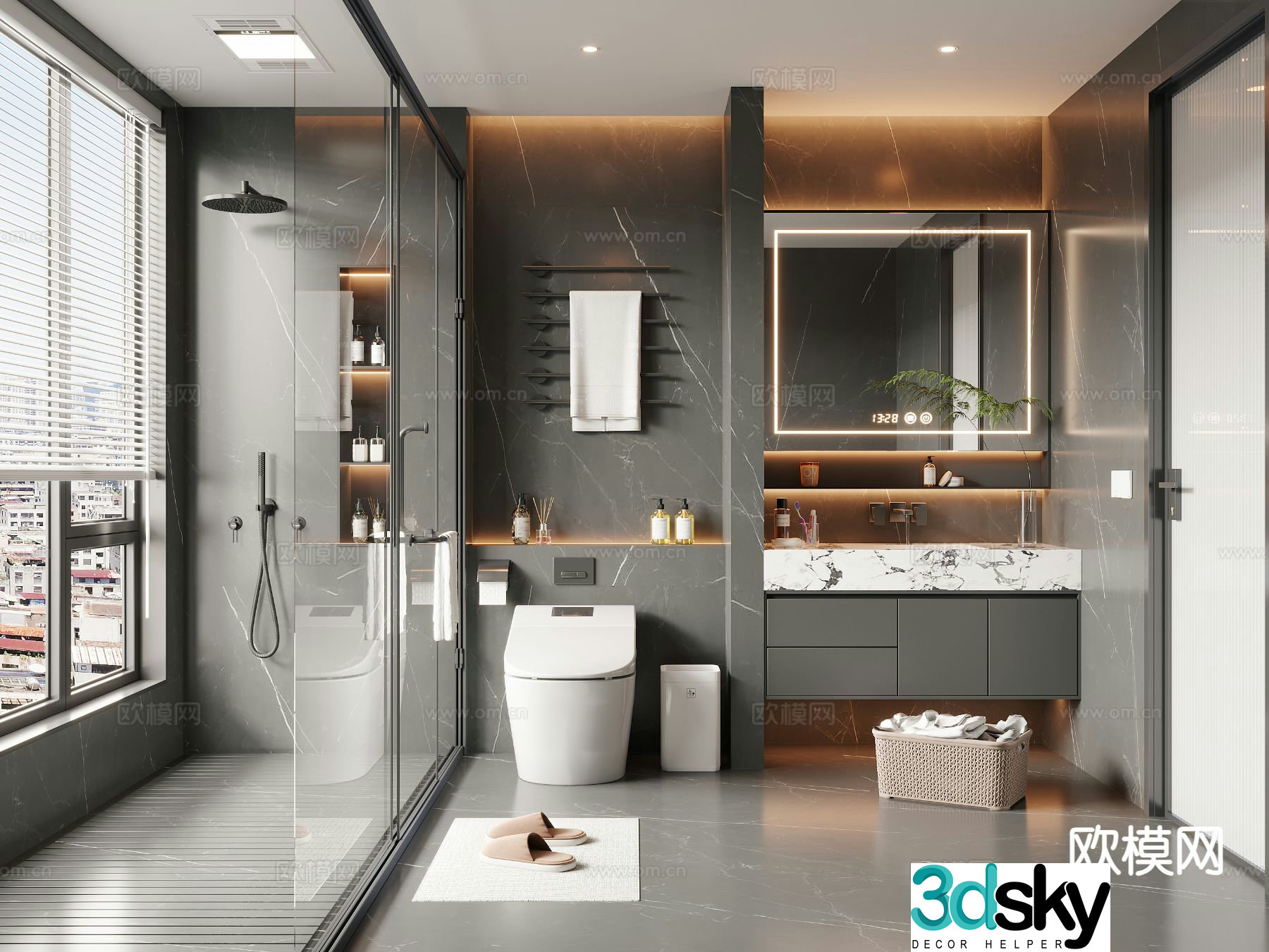 Modern bathroom bathroom 3d model