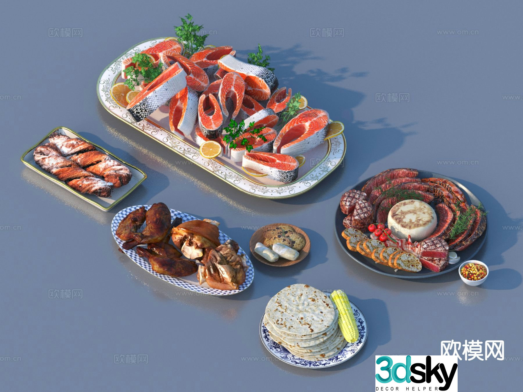 Food Western Food Delicious Food 3D Model