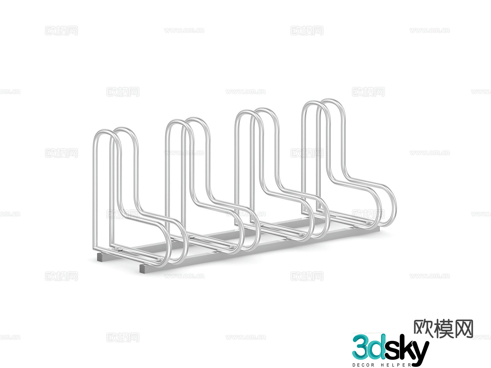 Bicycle parking space lock parking space 3d model