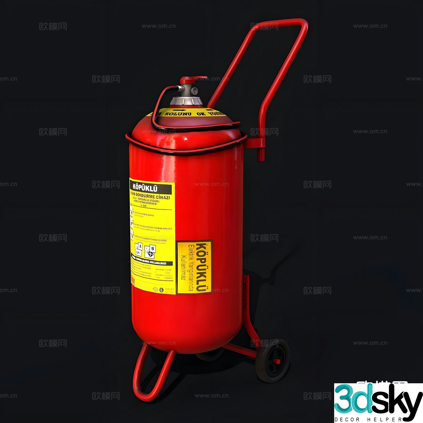 Foam fire extinguisher 3d model