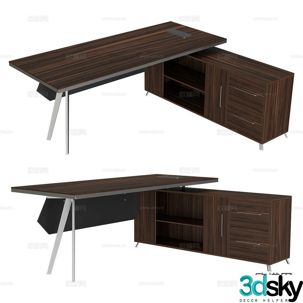 Bemondi desk office desk desk 3d model