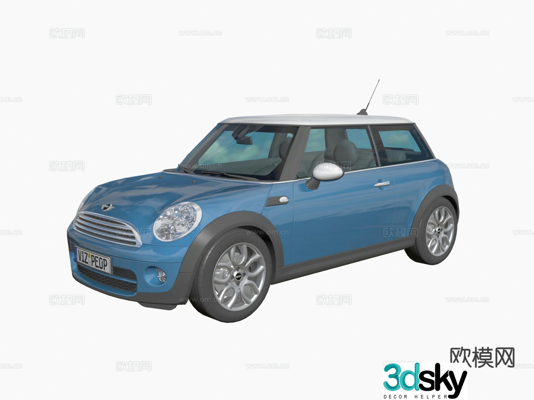 mini car sedan 3d model