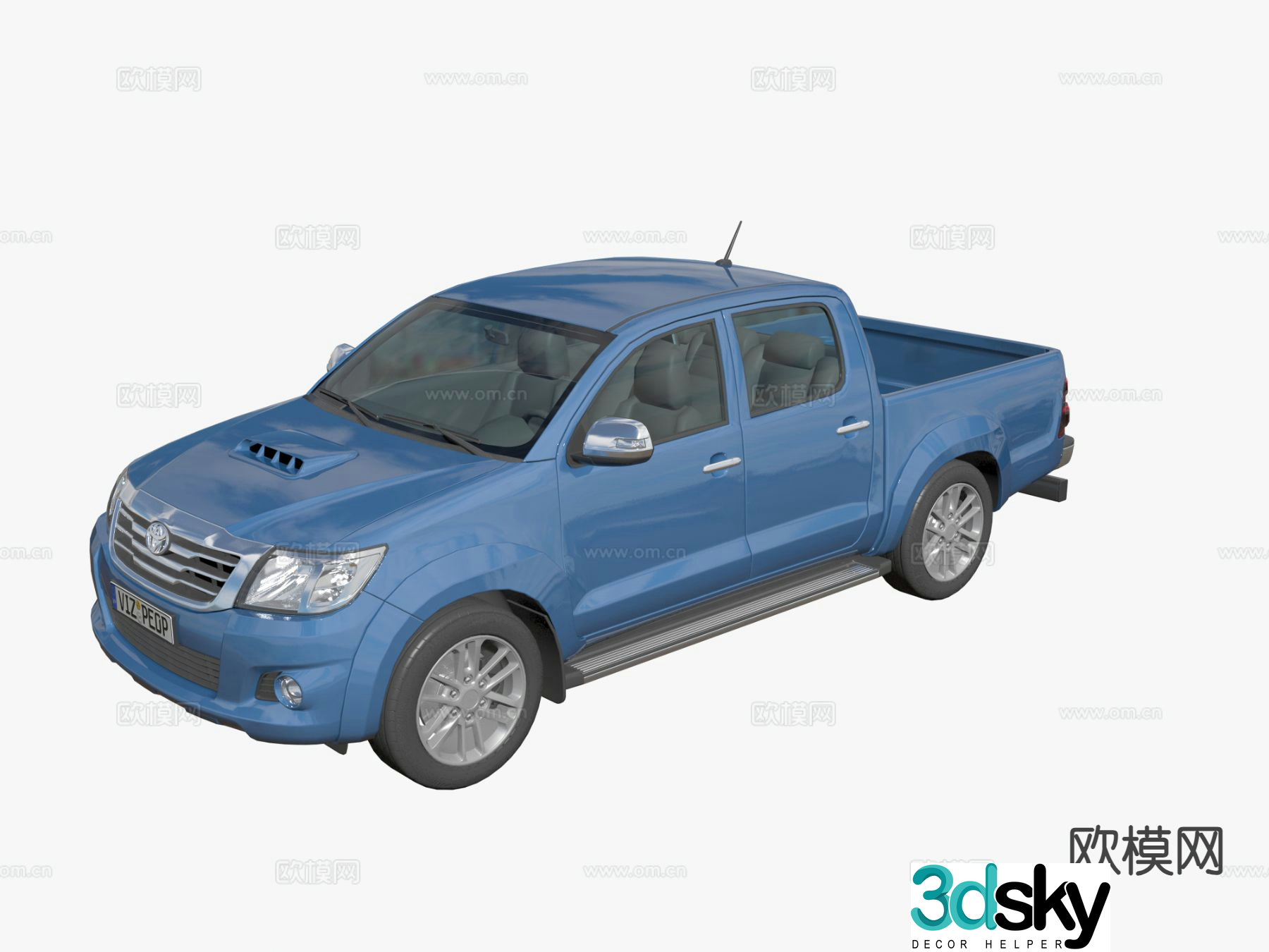 pickup volvo car sedan 3d model