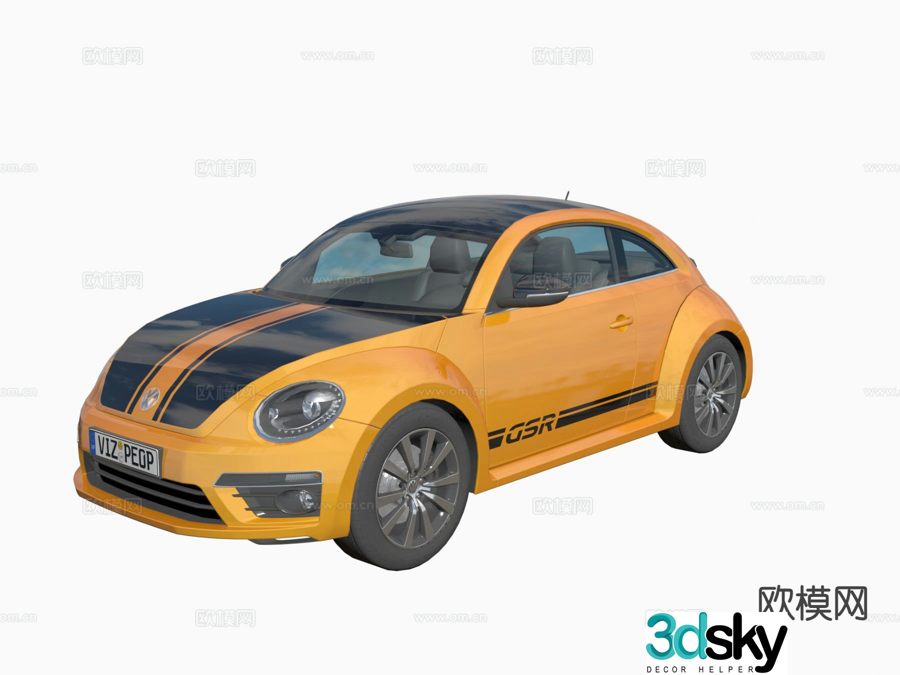 Volkswagen Beetle Car Car Sedan 3d Model