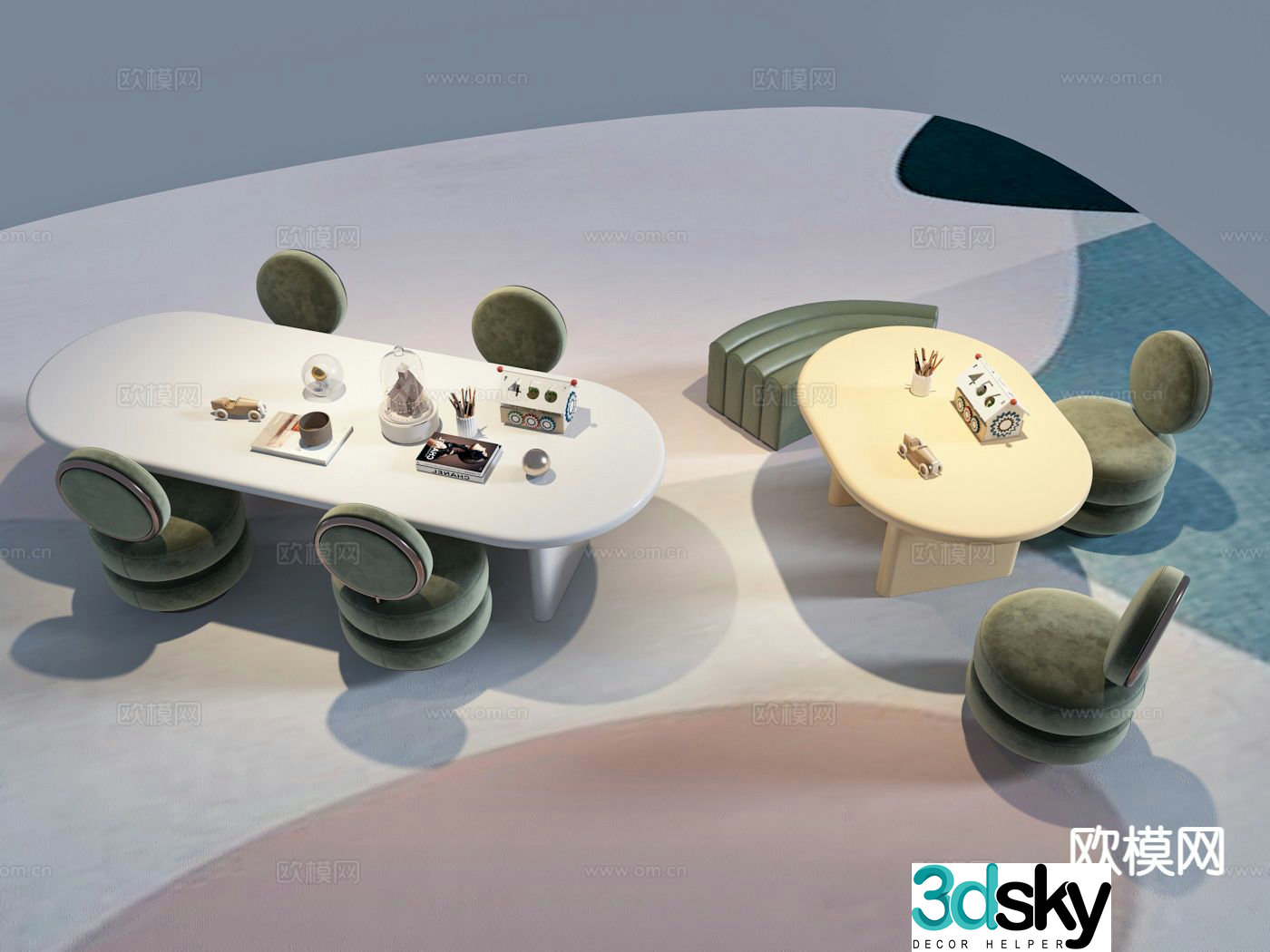 Children’s table and chair 3d model