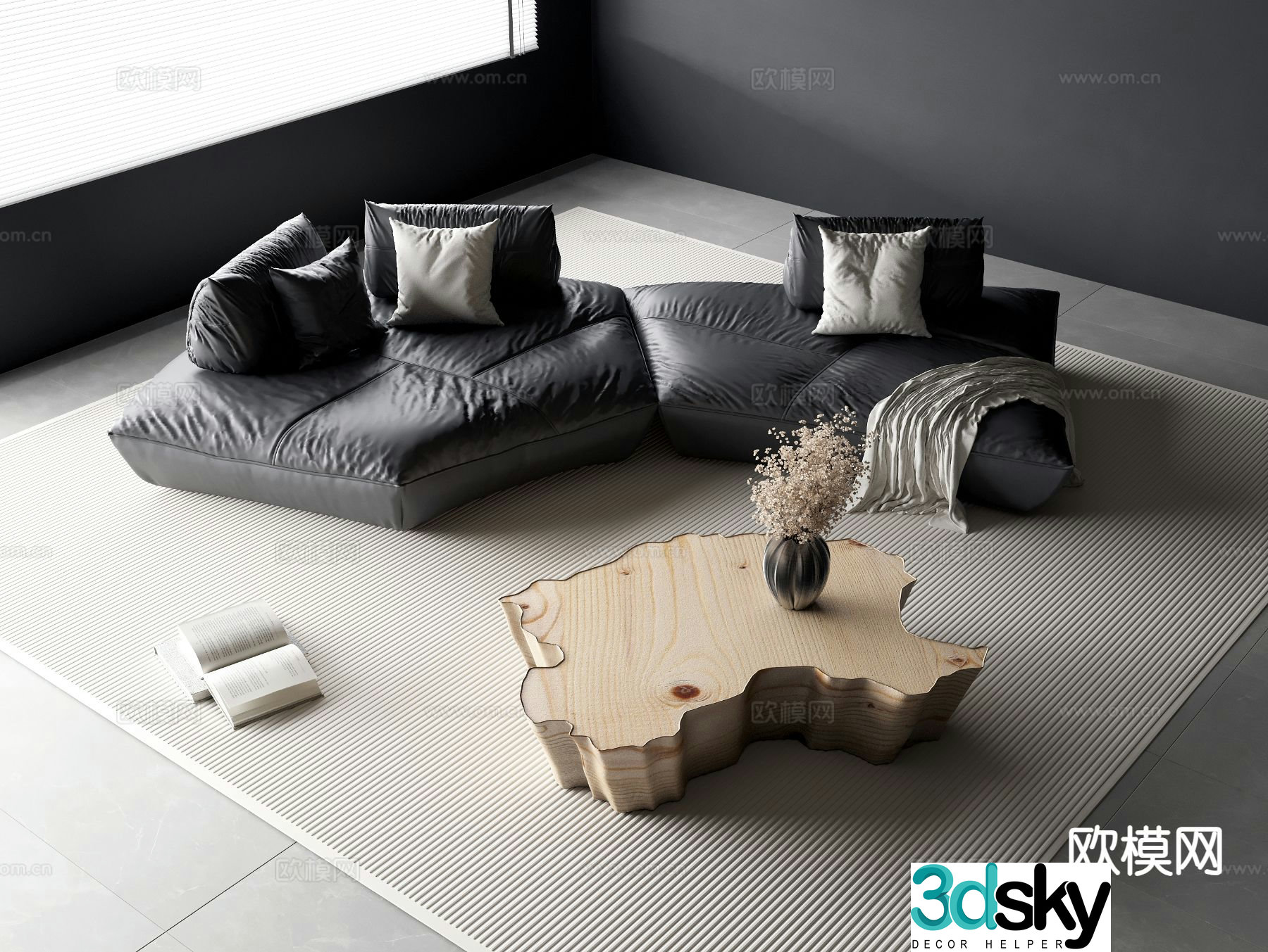 Beanbag special-shaped sofa 3d model