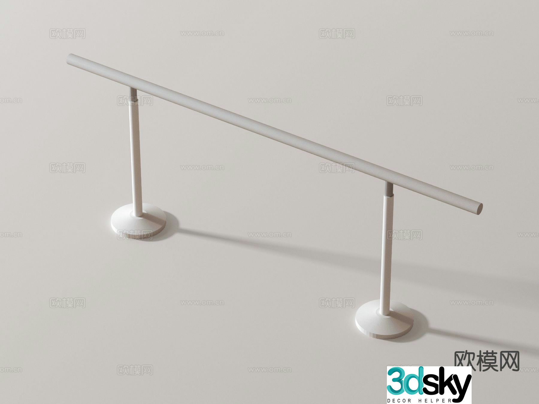 Modern yoga horizontal bar 3d model