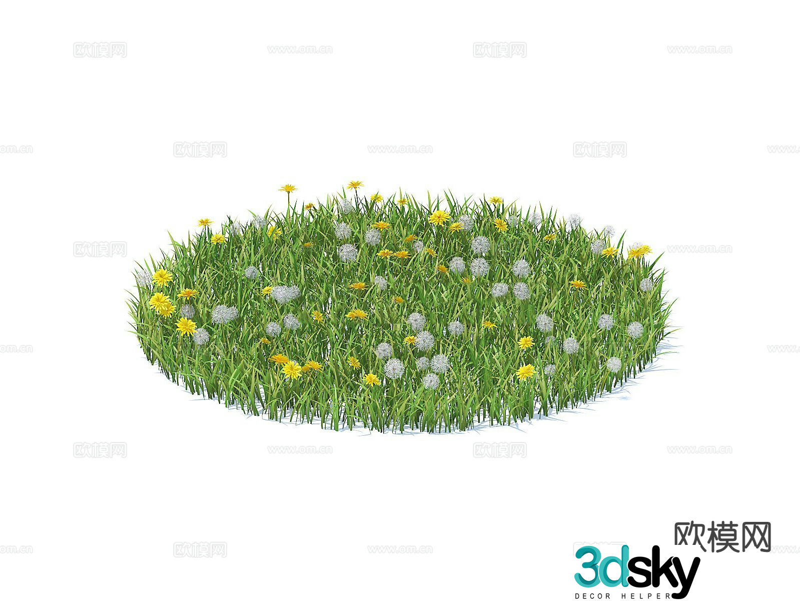 Grass lawn 3d model