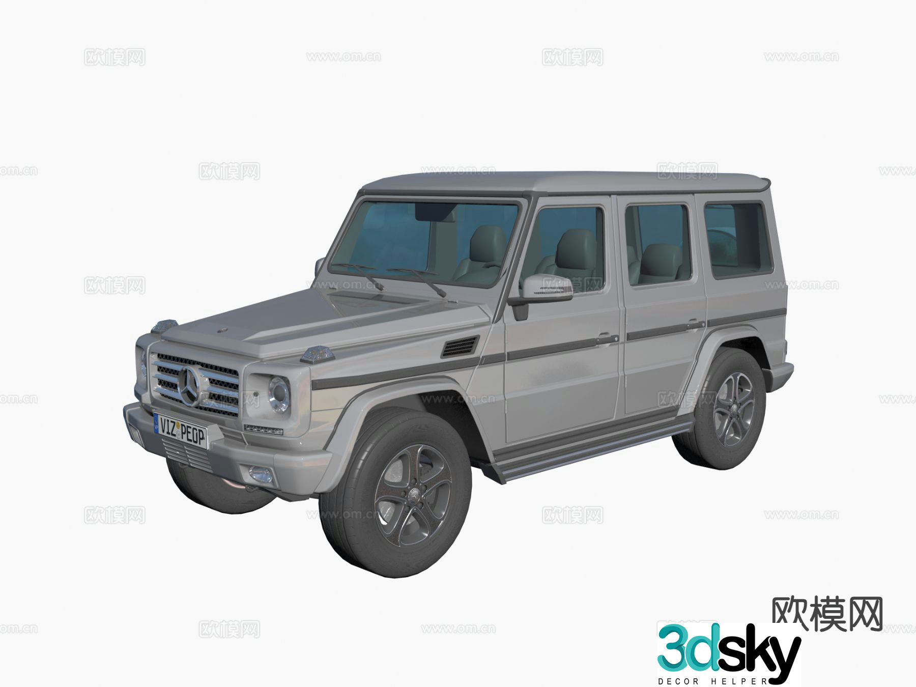 mercedes car sedan off road vehicle 3d model