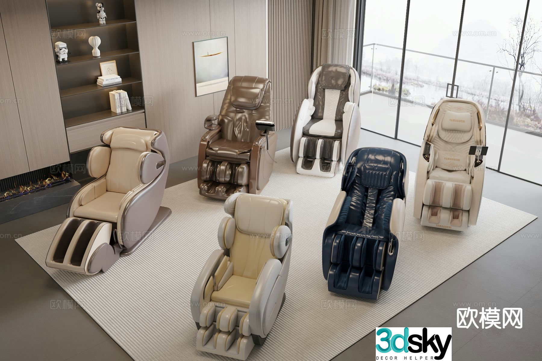 Modern massage chair 3d model