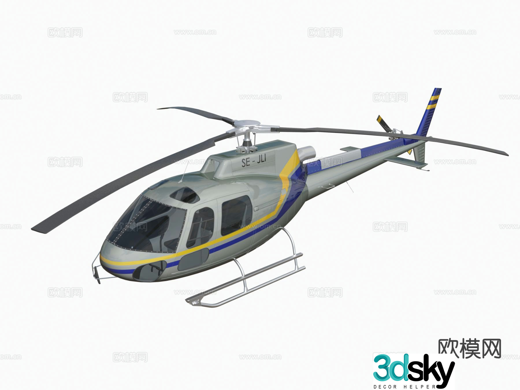 helicopter 3d model