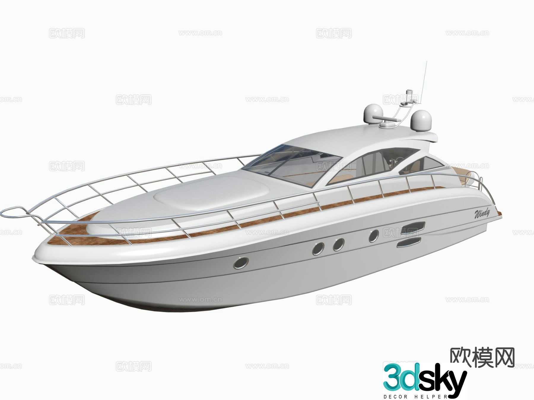 Yacht ship 3d model