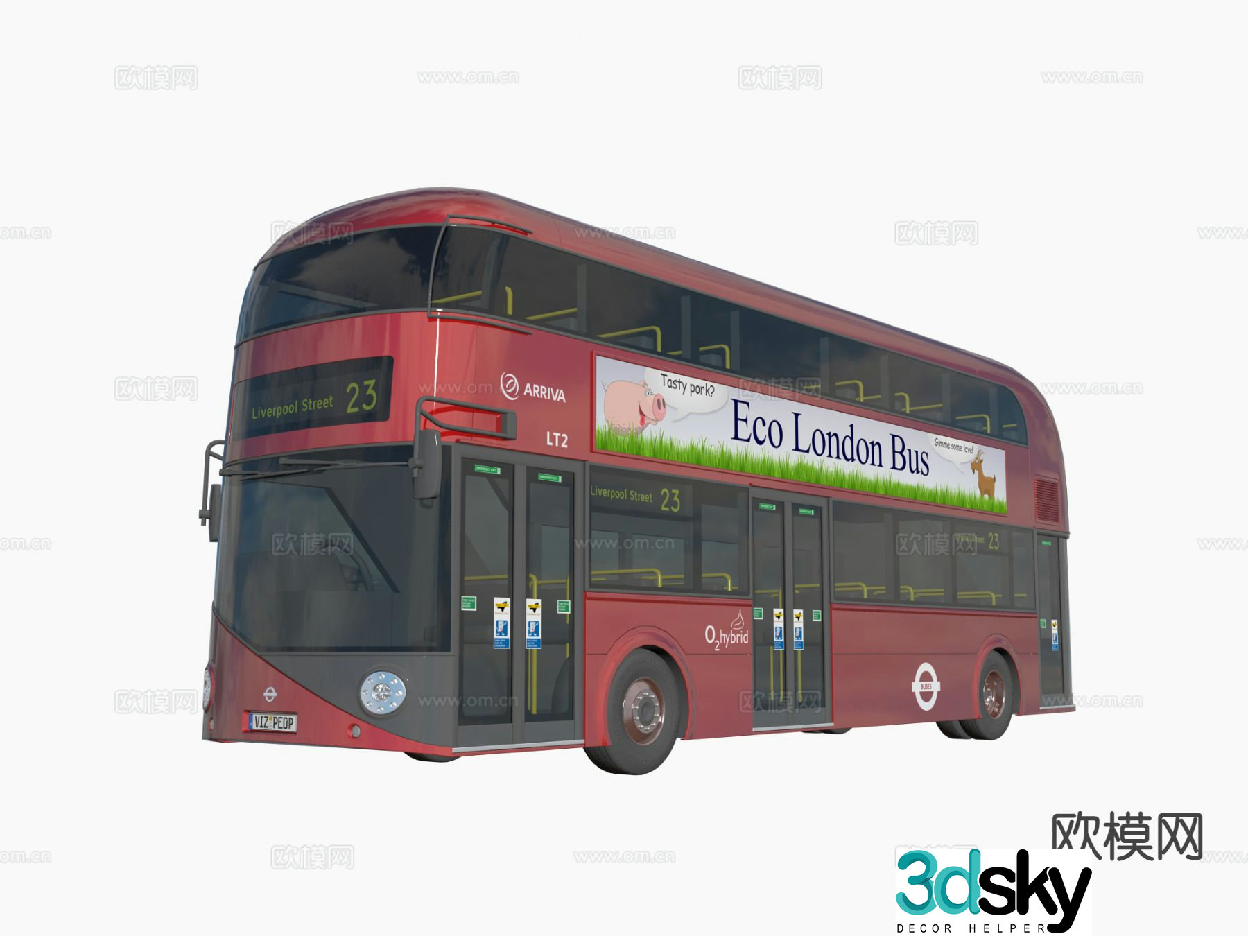 bus bus car 3d model