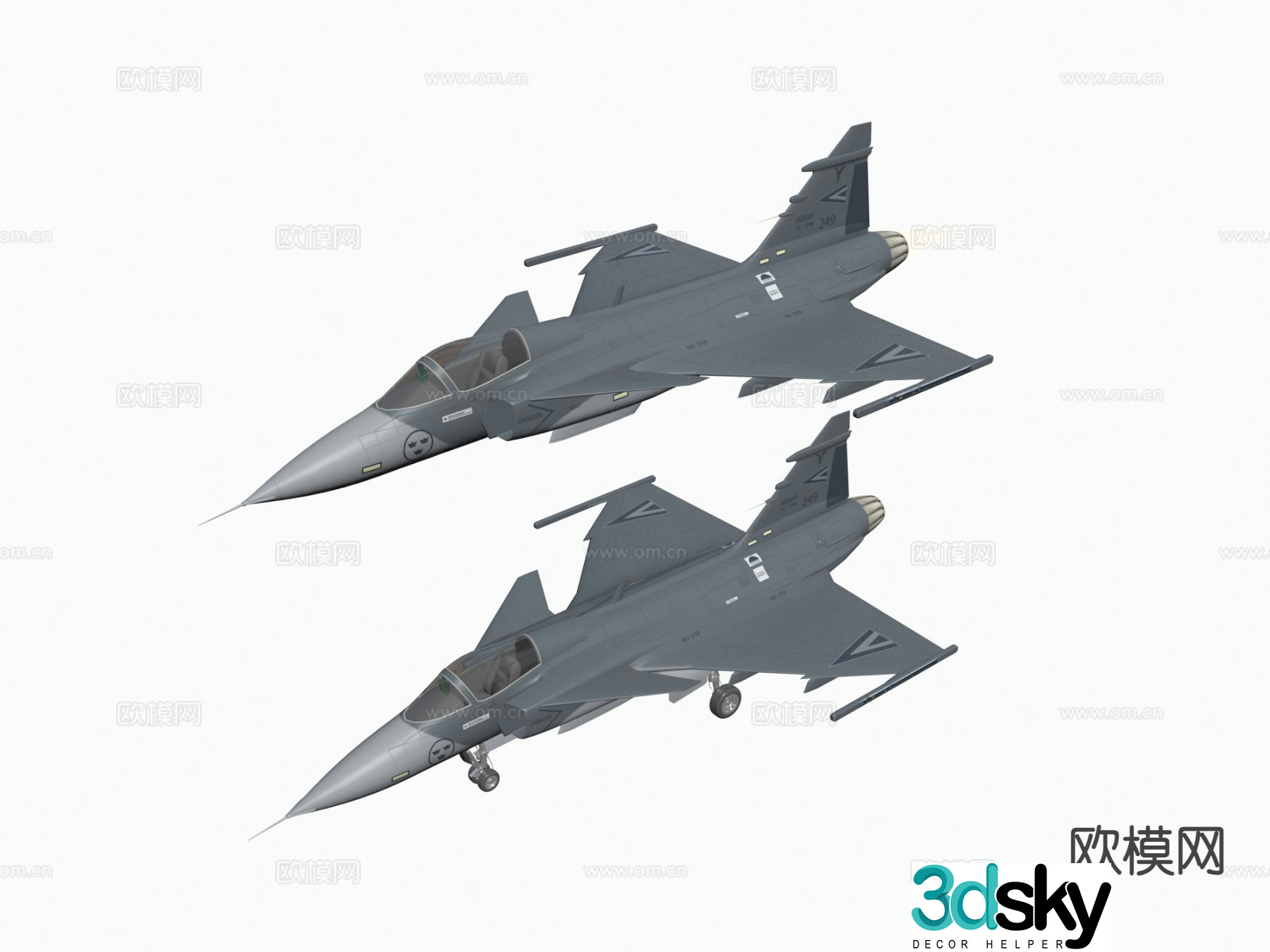 jet fighter aircraft 3d model