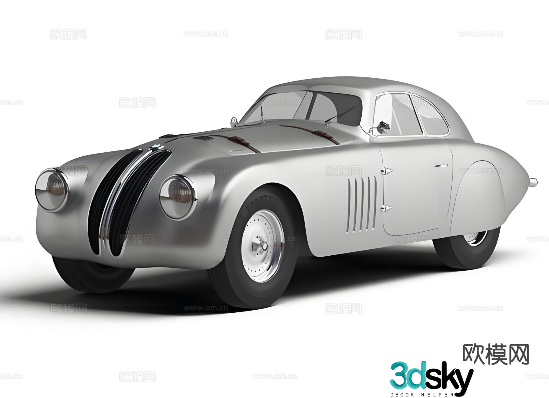 retro car sedan 3d model