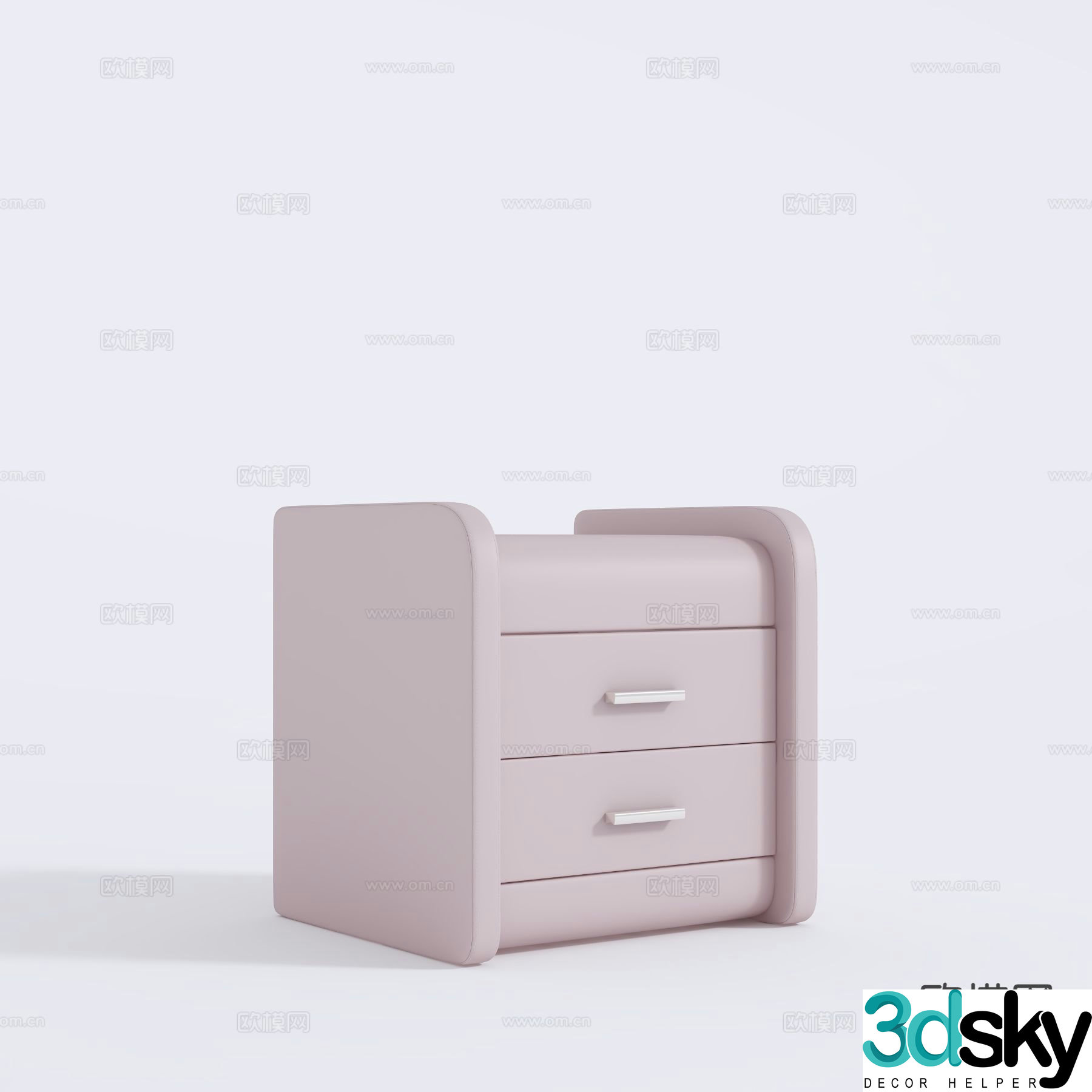 Modern bedside table 3d model